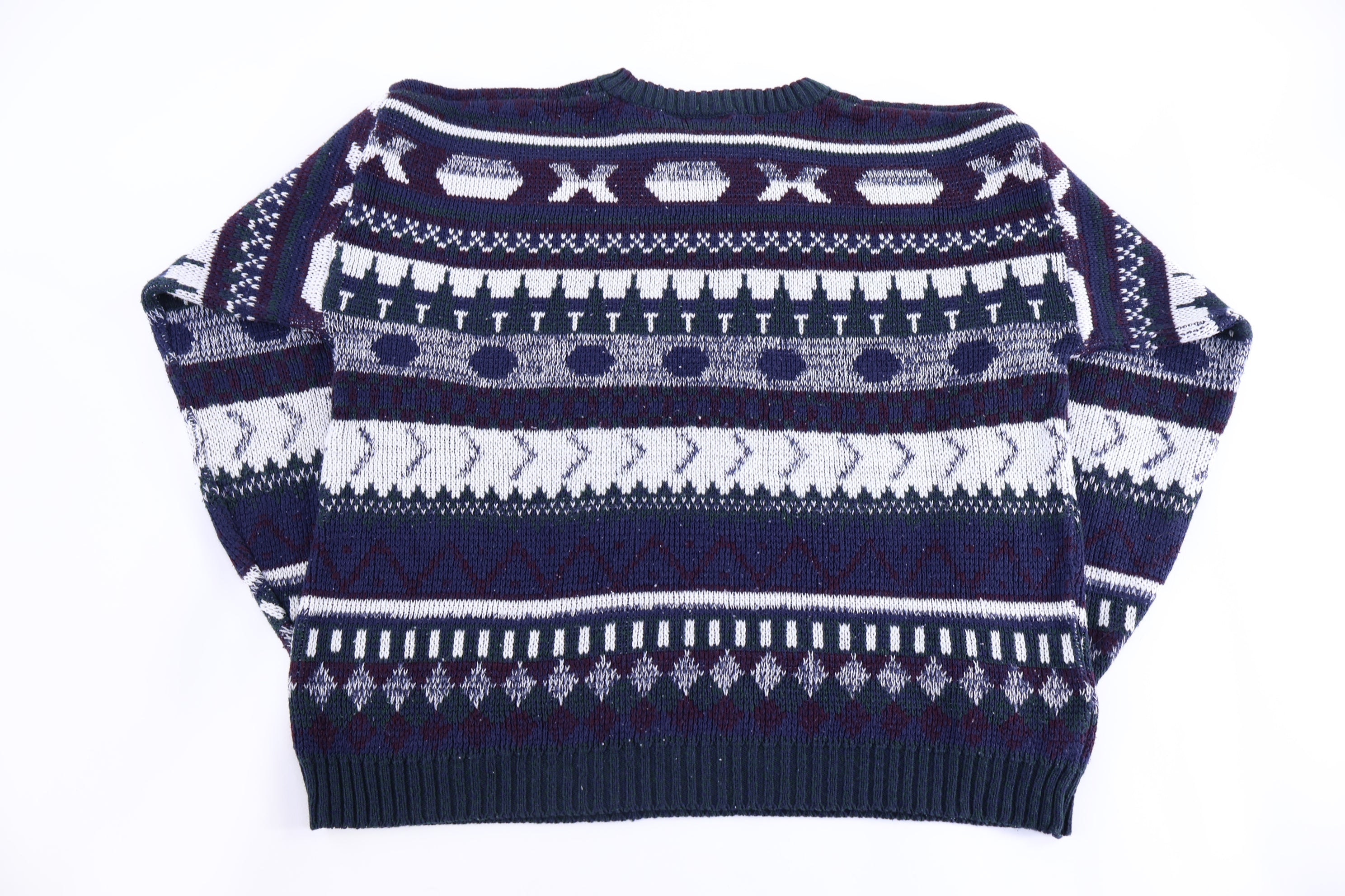 90's Todays New Multipattern Knit Sweater