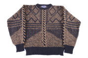 Vintage Barnaby Multipattern Knit Sweater