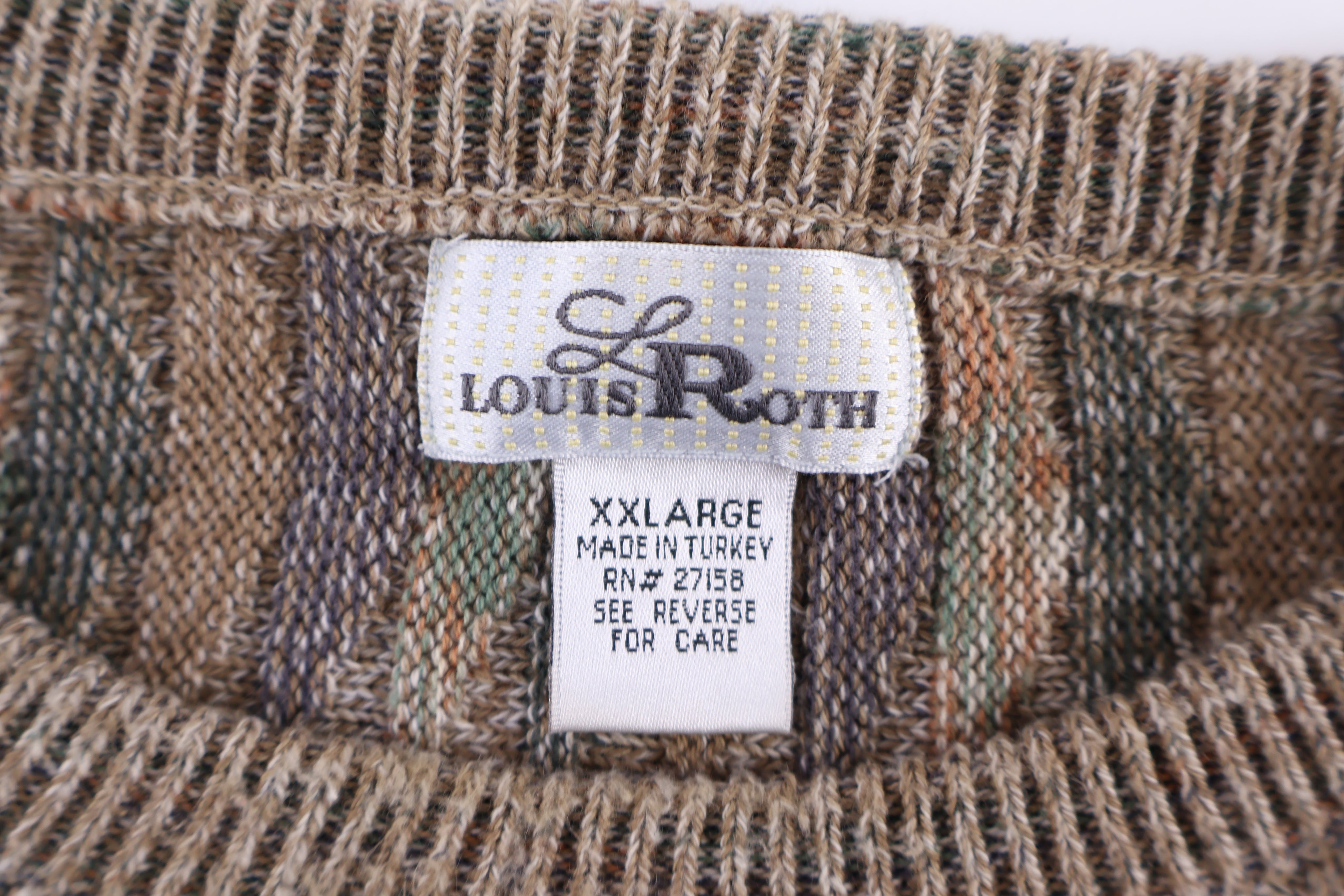 Vintage Louis Romi Multipattern Knit Sweater