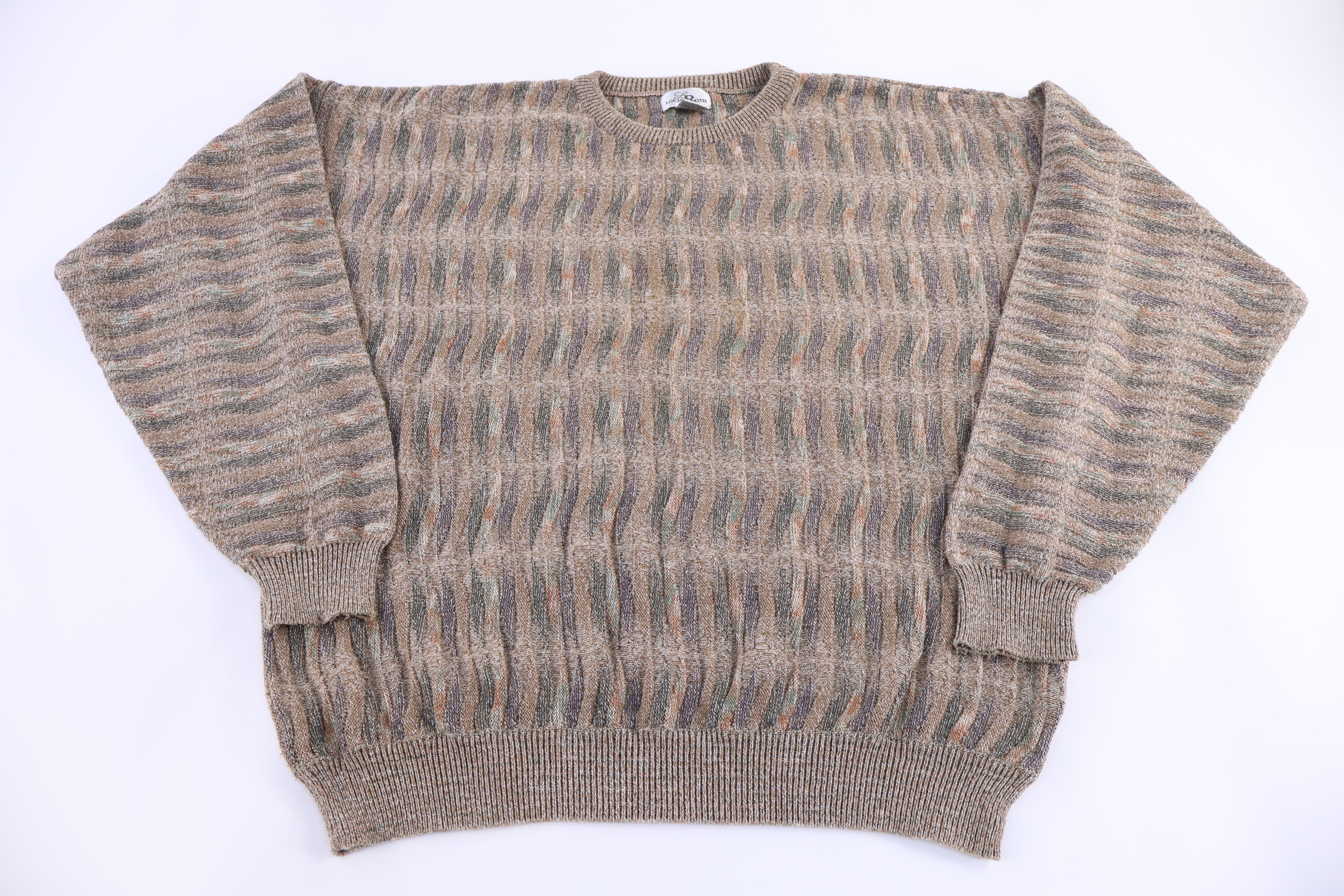 Vintage Louis Romi Multipattern Knit Sweater