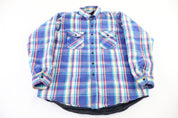 80's Five Brother Multicolor Plaid LS Button Down