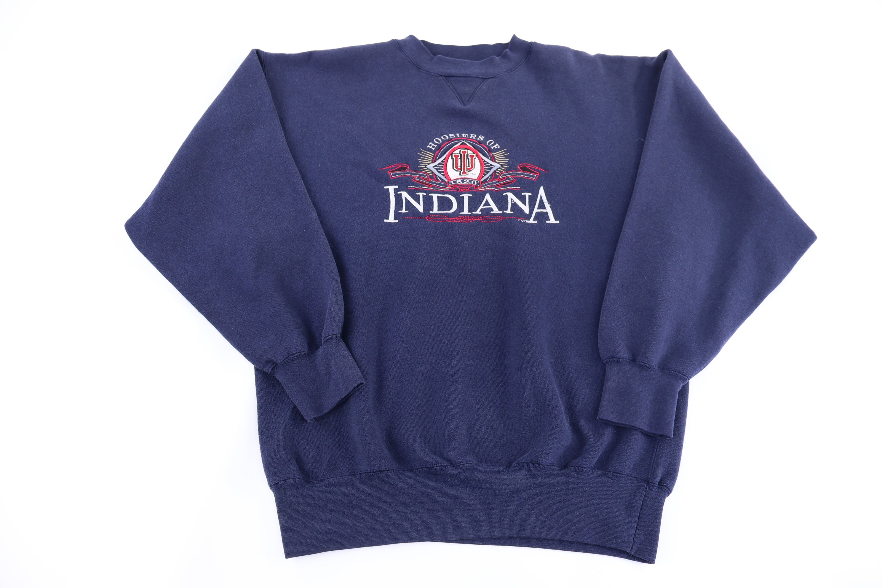 90's Indiana University Hoosiers Embroidered Sweatshirt