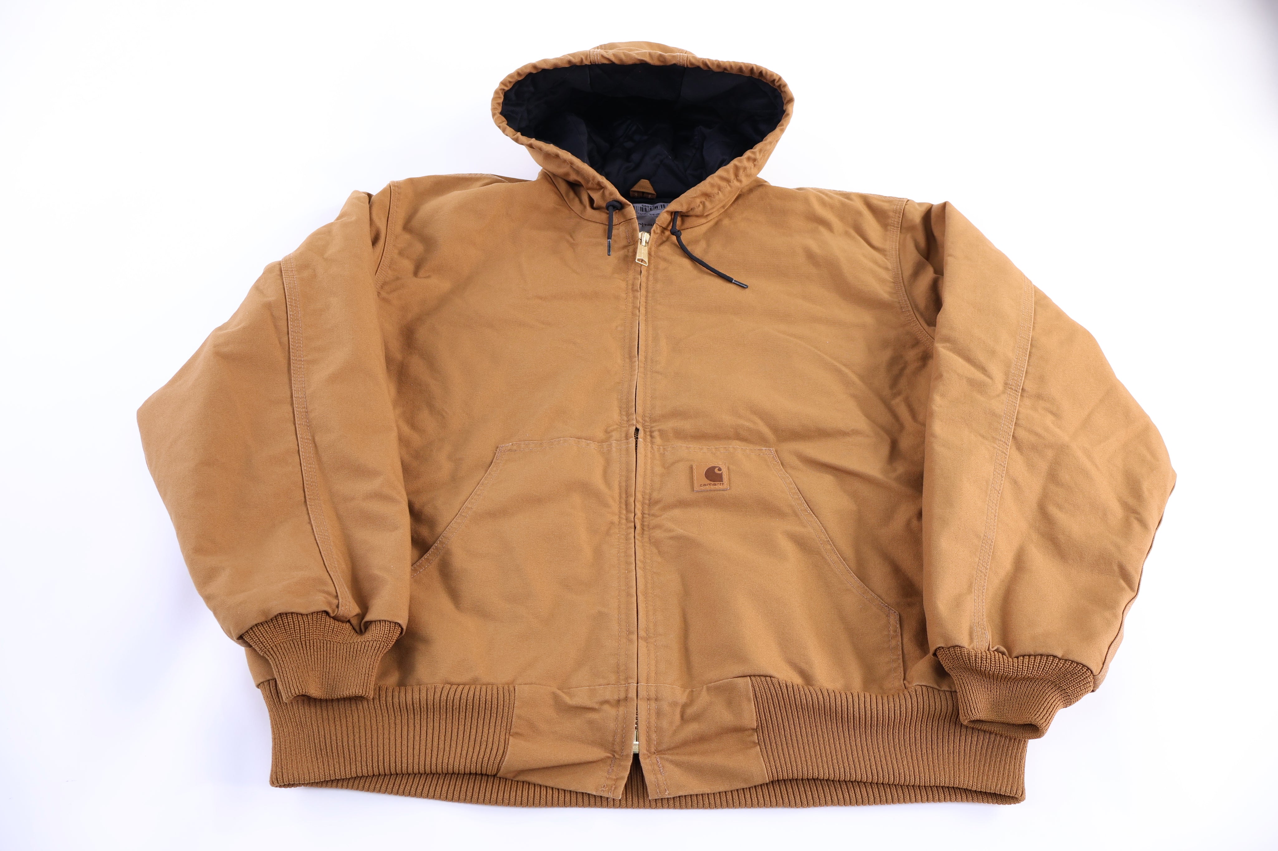 Carhartt Logo Patch Tan Full Zip Jacket