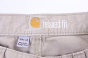 Carhartt Logo Patch Tan Relaxed Fit Pants