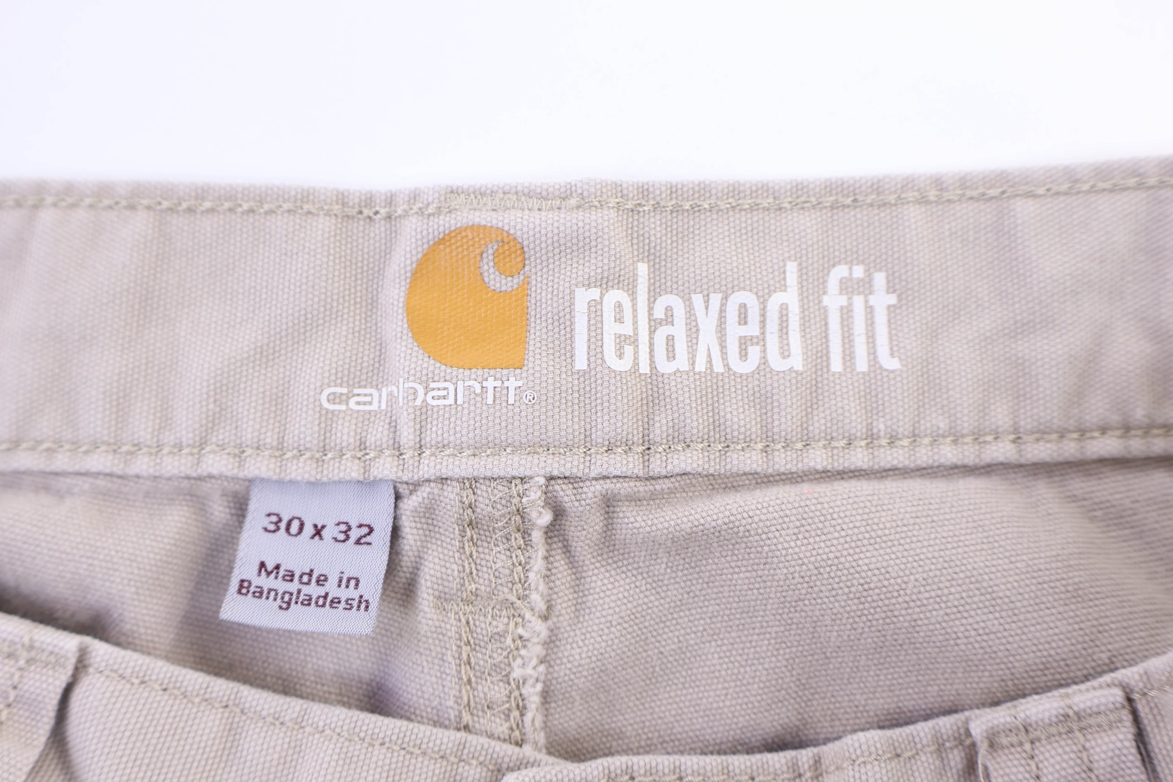 Carhartt Logo Patch Tan Relaxed Fit Pants