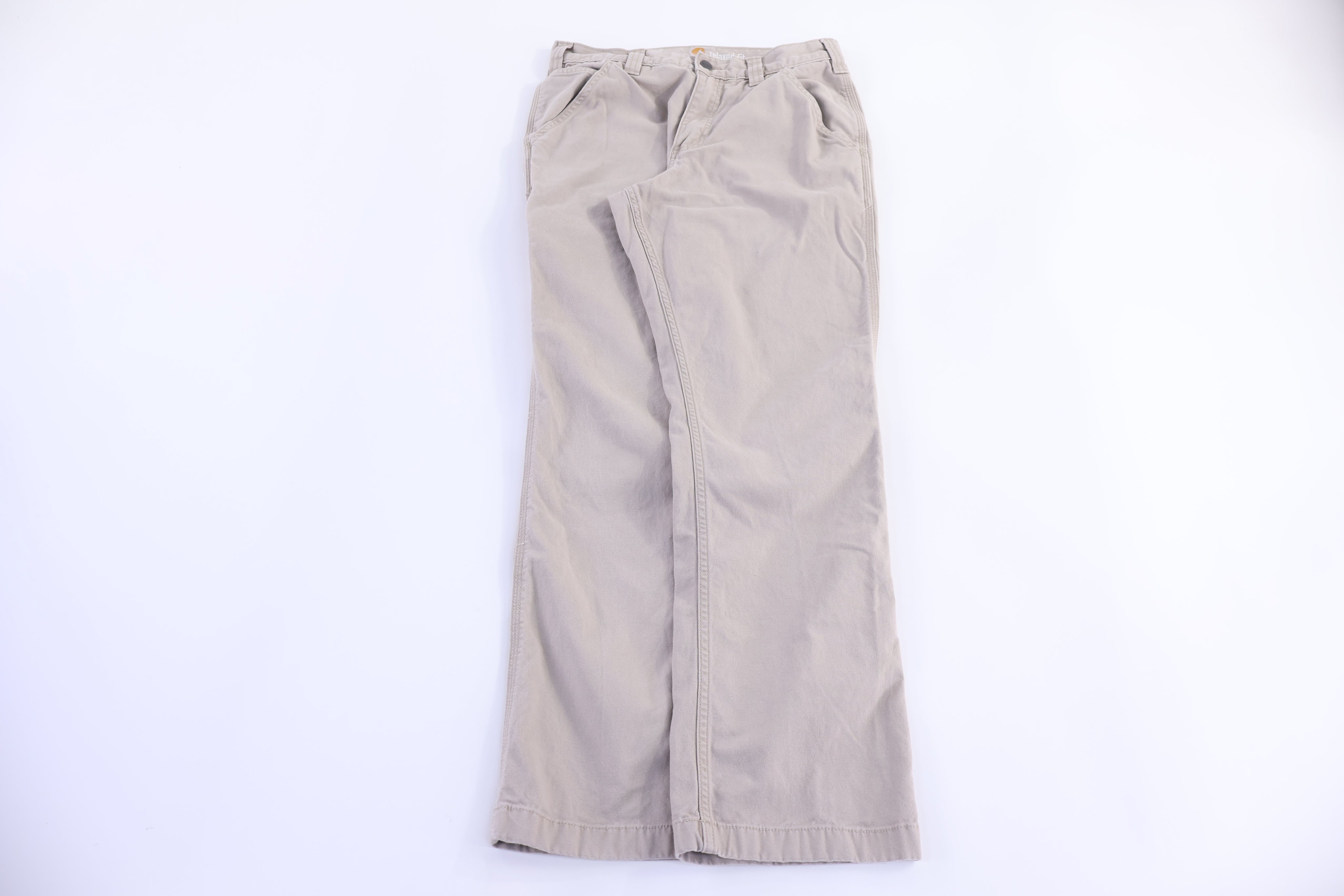 Carhartt Logo Patch Tan Relaxed Fit Pants
