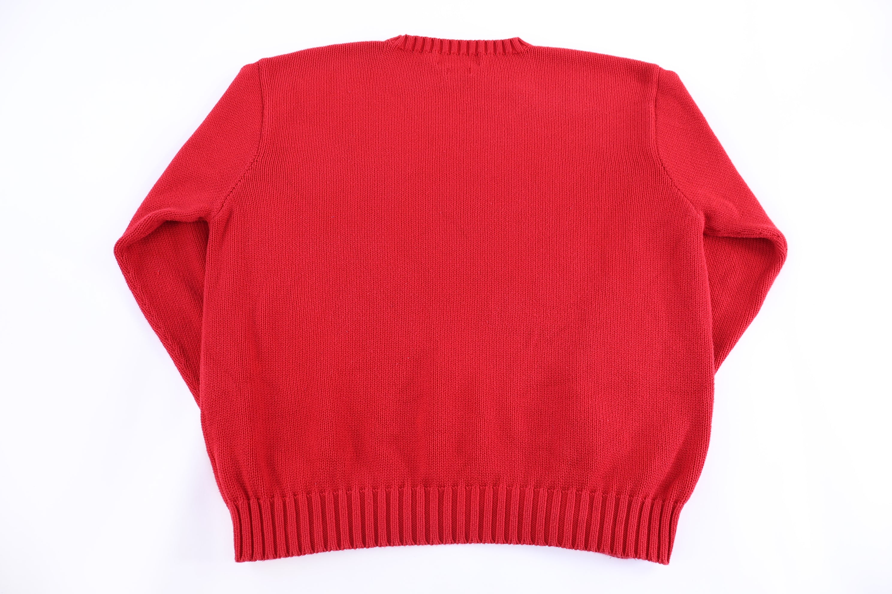 Polo by Ralph Lauren Embroidered Logo Red Knit Sweater