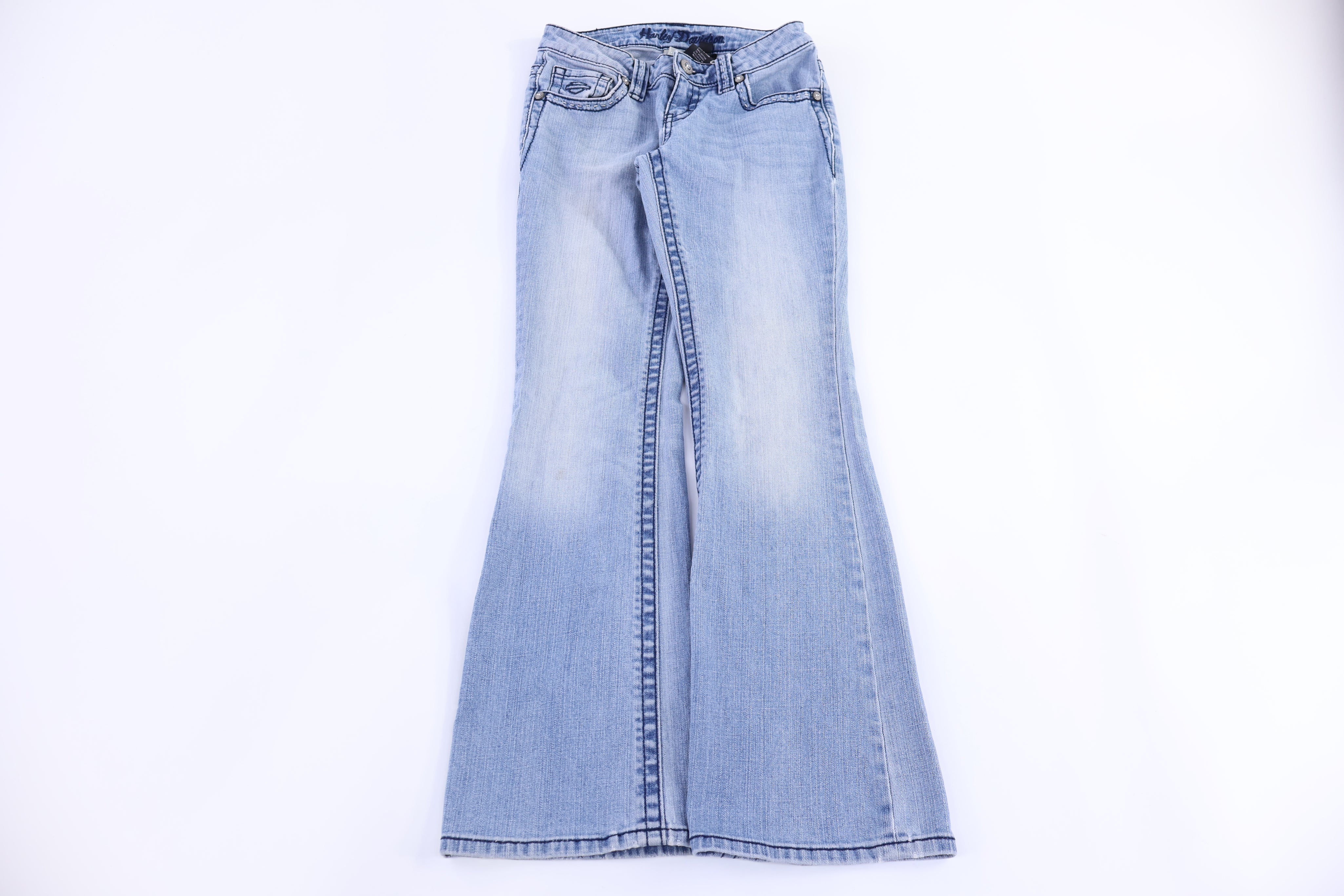 Women's Harley Davidson Motorcycles Light Wash Denim Jeans