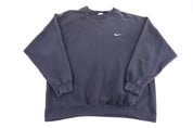 90's Nike Embroidered Logo Black Sweatshirt