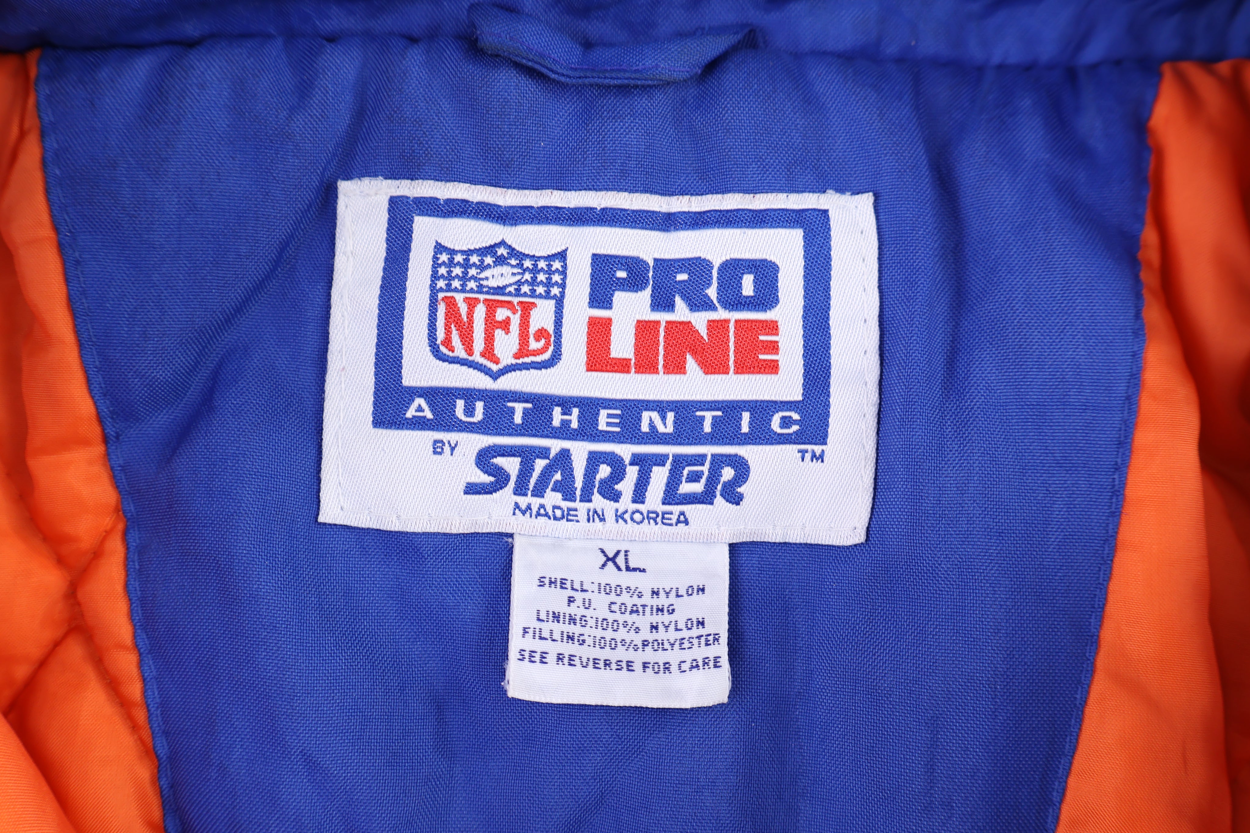 90's Denver Broncos Football Full Zip Puffer Jacket