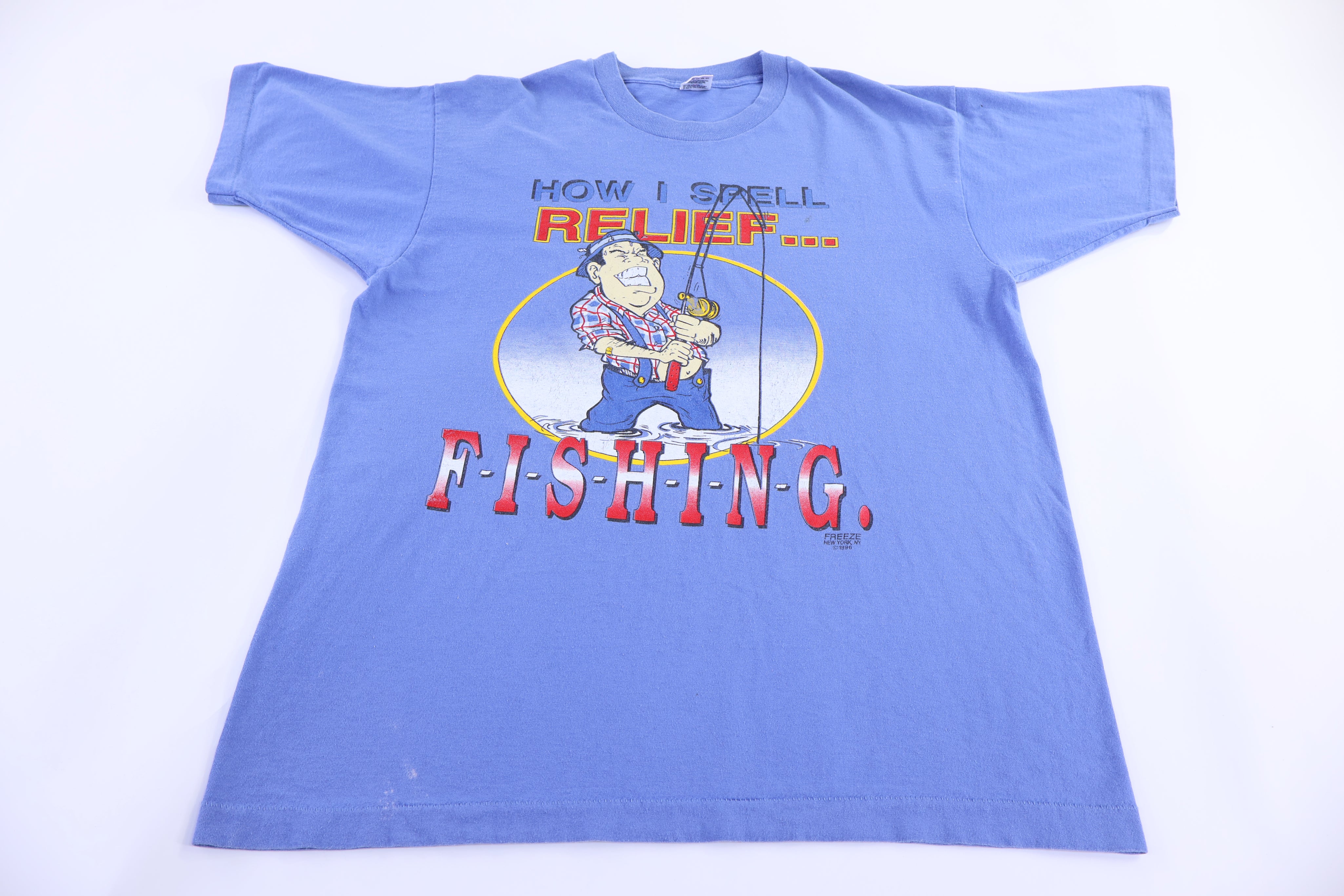 90's How I Spell Relief Fishing T-shirt