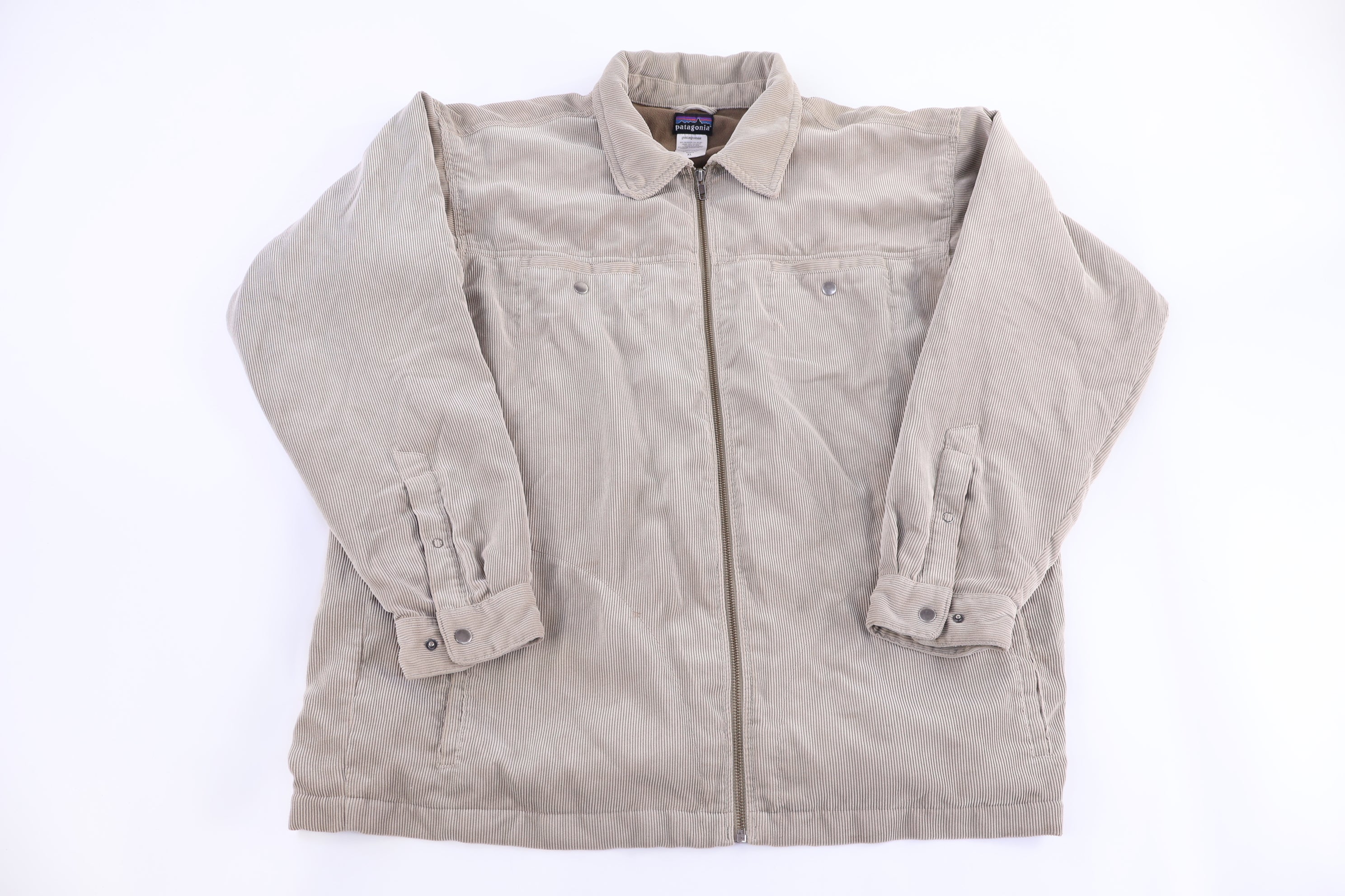 Patagonia Tan Fleece Lined Full Zip Jacket