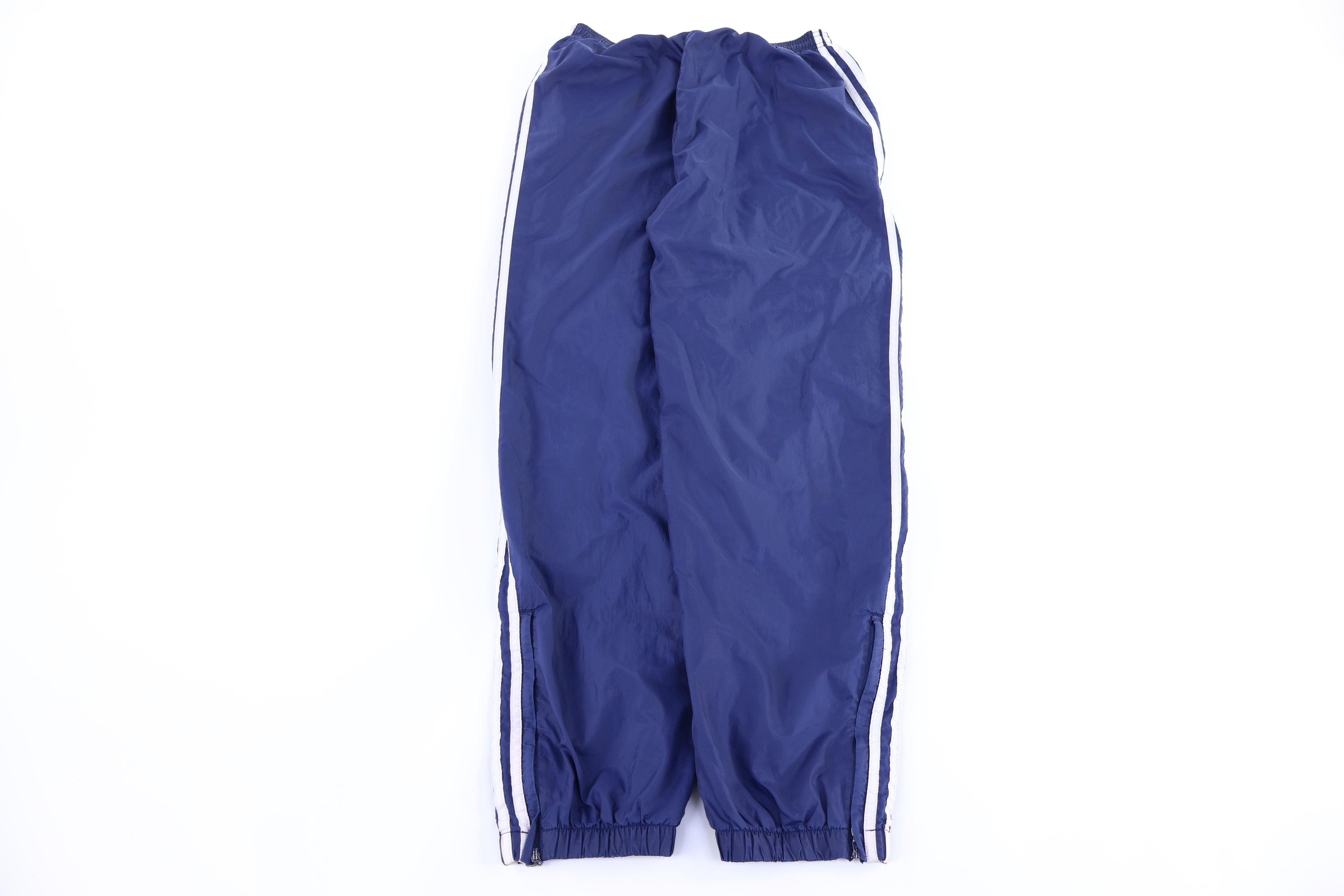 90's Adidas Embroidered Logo White & Blue Track Pants