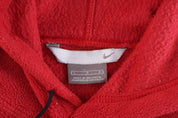 Vintage Nike Embroidered Red Fleece Pullover Hoodie