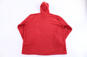 Vintage Nike Embroidered Red Fleece Pullover Hoodie