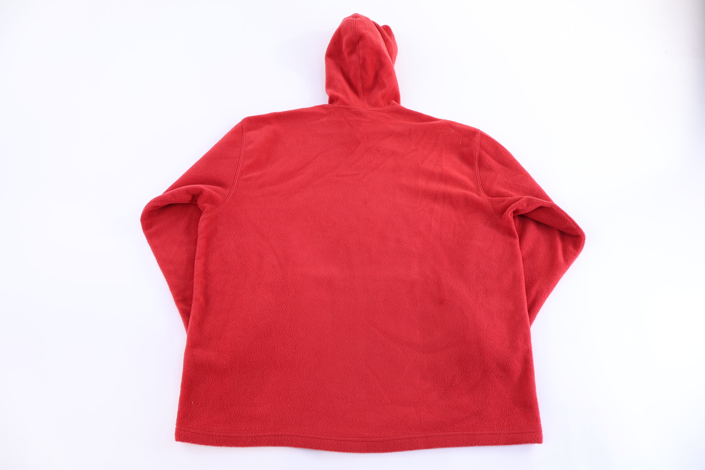 Vintage Nike Embroidered Red Fleece Pullover Hoodie