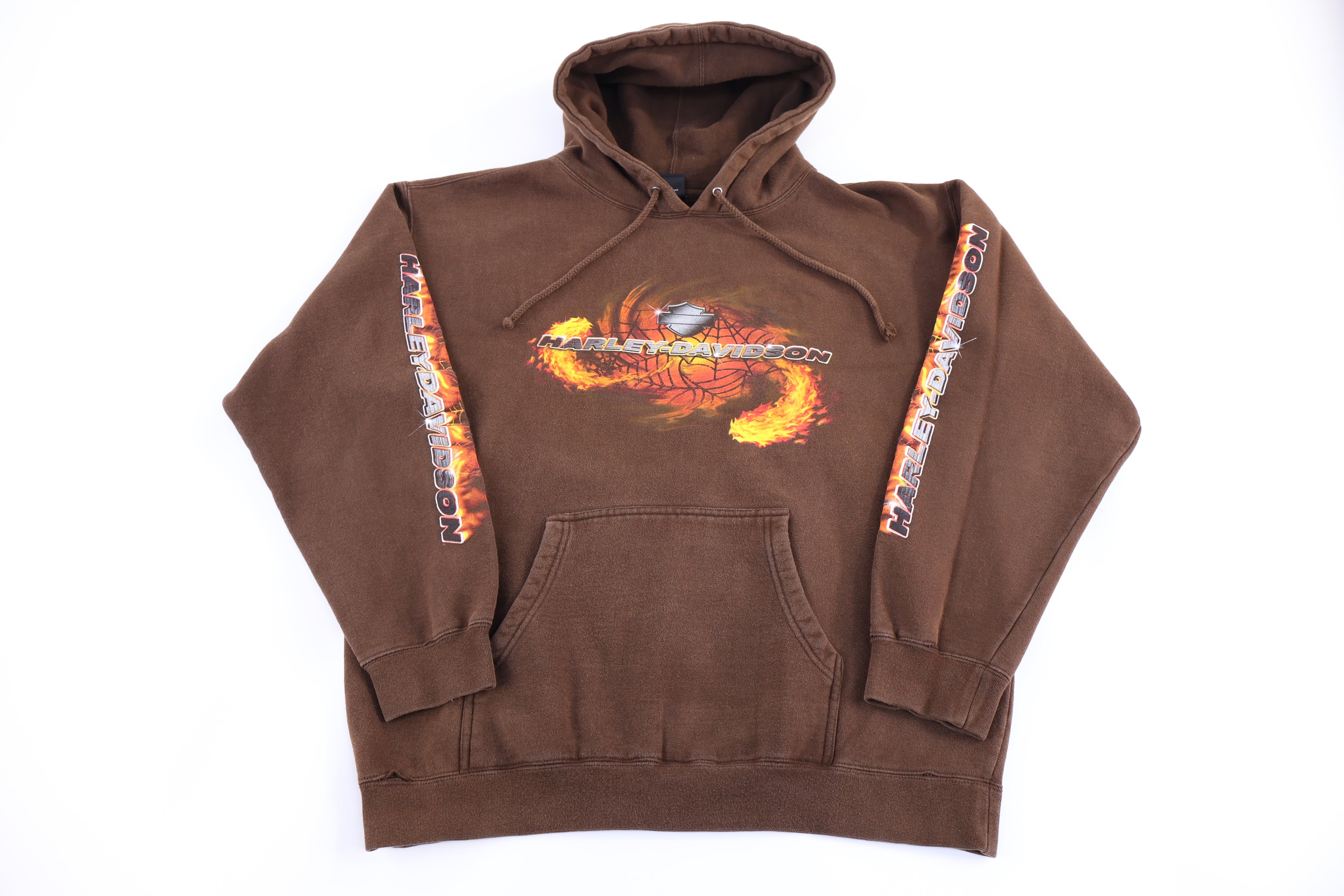 Harley Davidson Motorcycles Washington Flames Graphic Pullover Hoodie