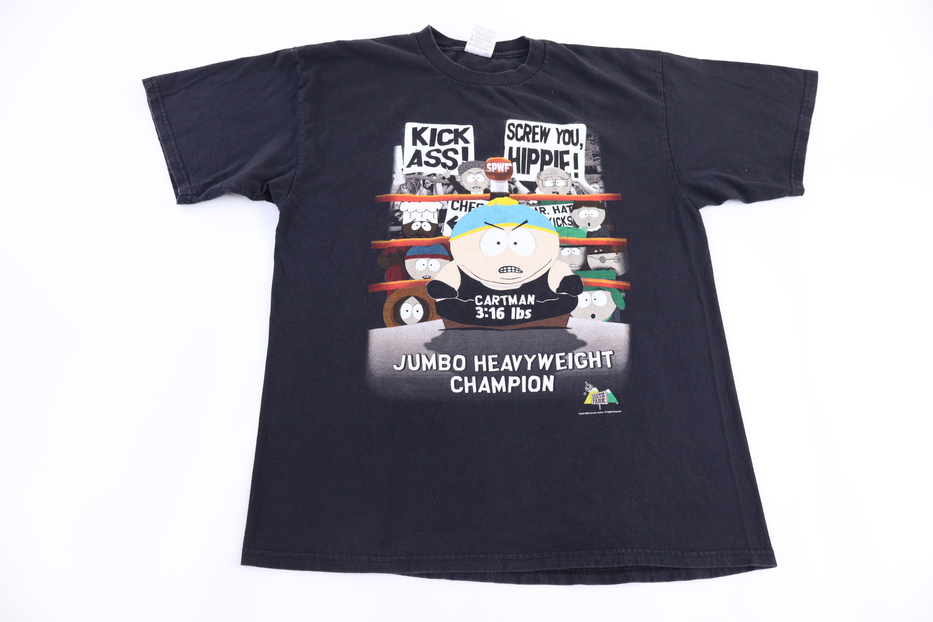 1998 South Park Cartman 3:16 Jumbo Heavyweight T-shirt