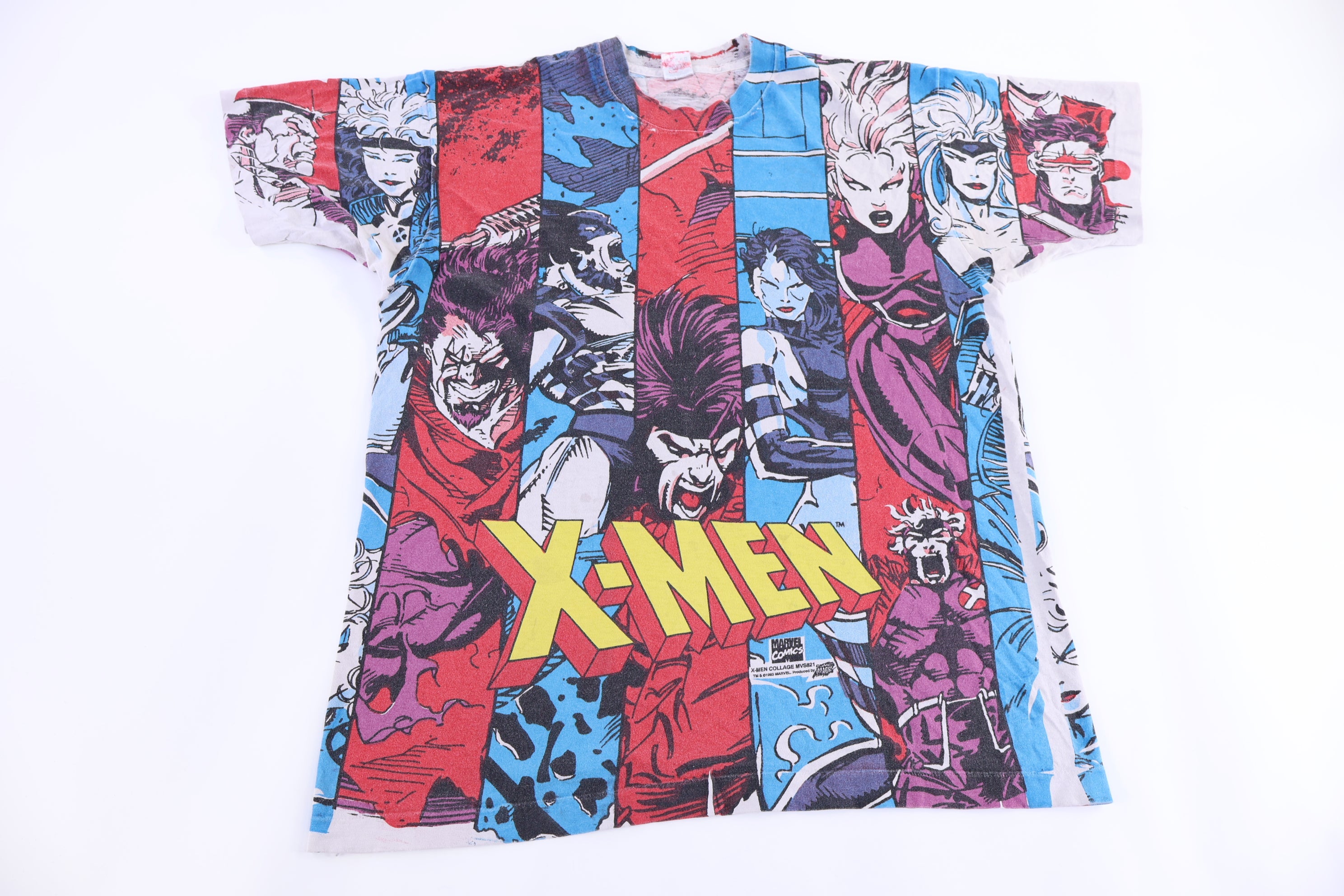 1993 Marvel X-Men All Over Graphic T-shirt