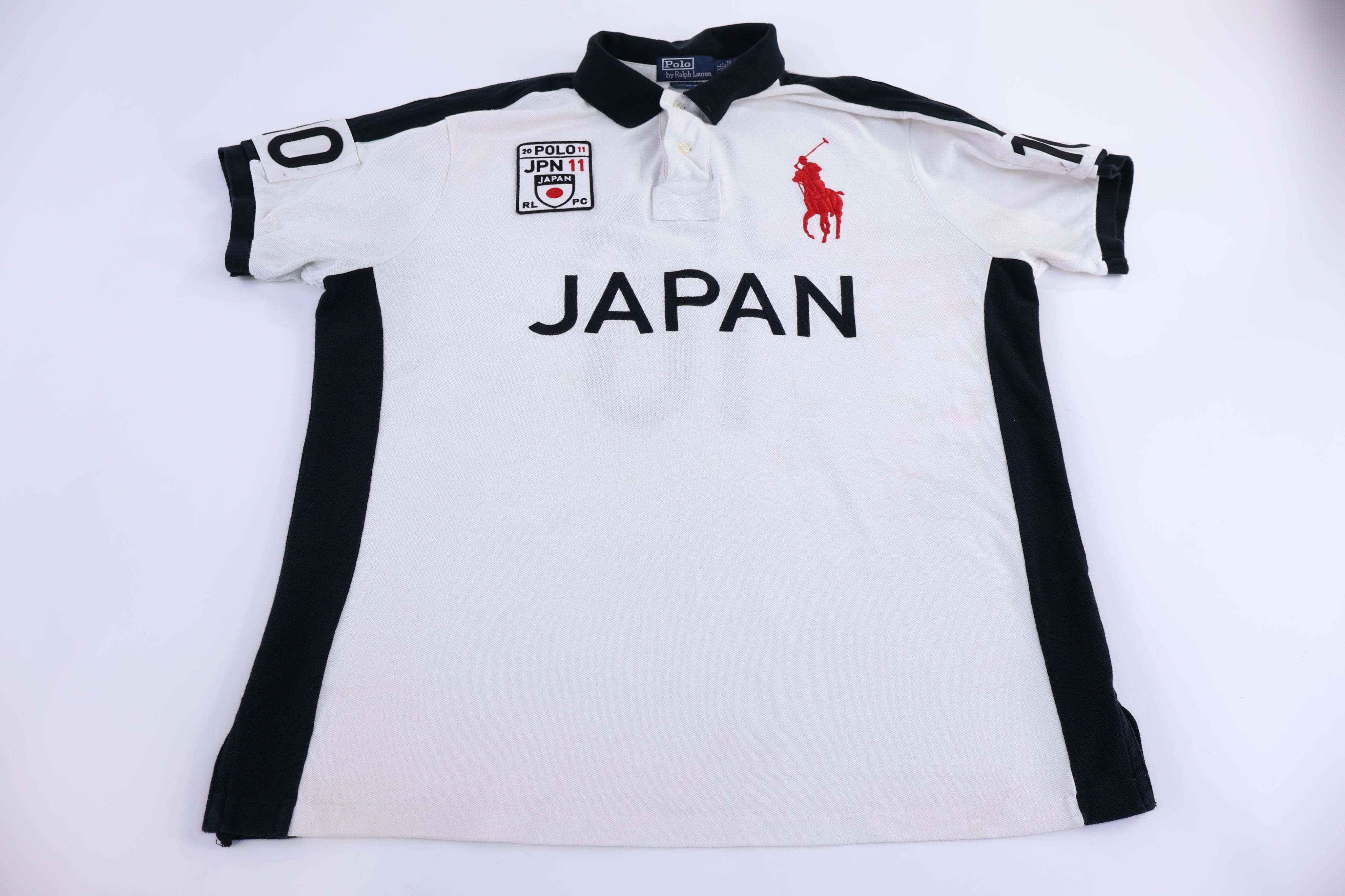 Polo by Ralph Lauren Japan Embroidered Black & White Button Up