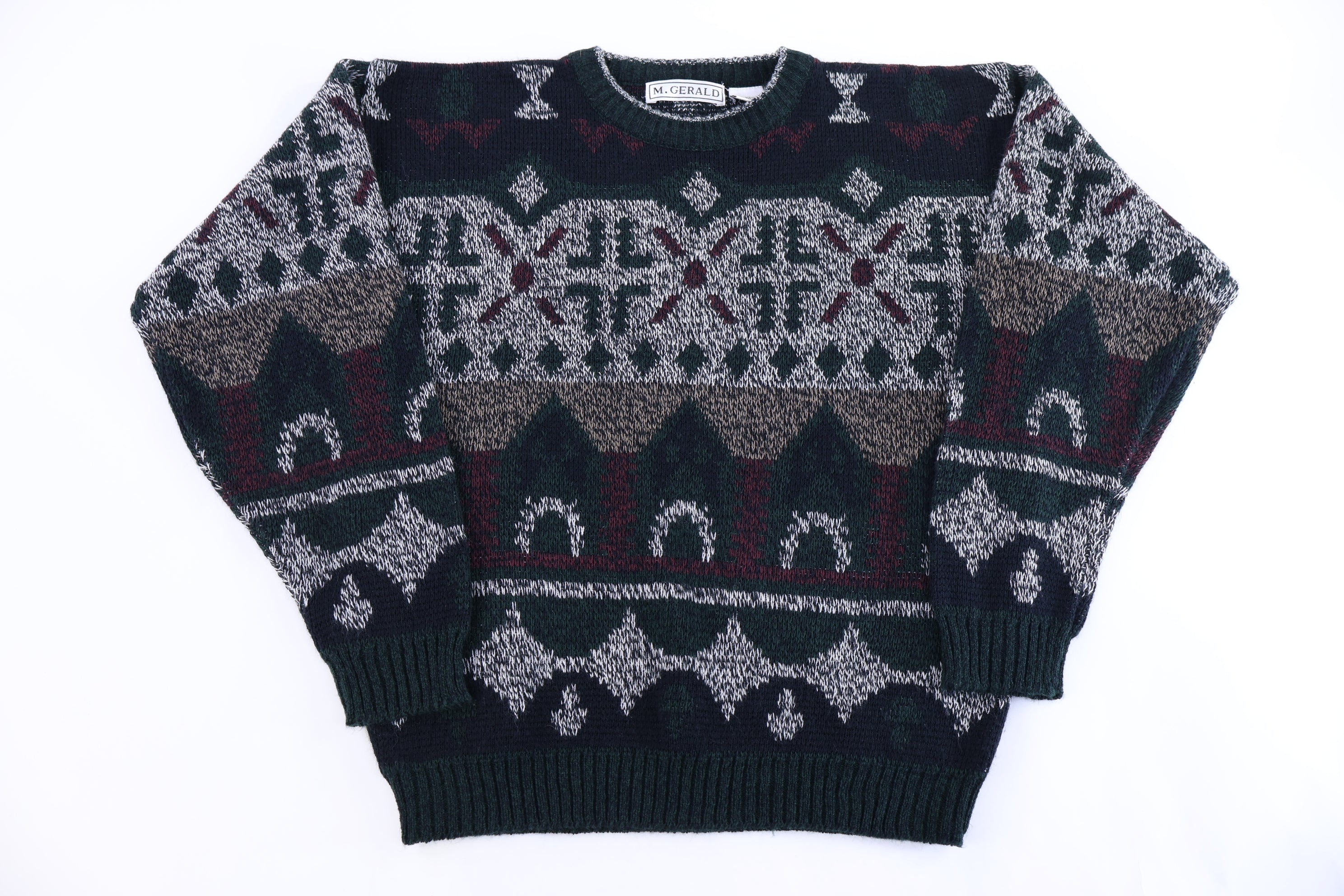 90's M. Gerald Multipattern Knit Sweater