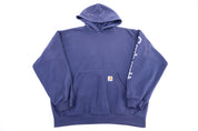 Carhartt Logo Patch Blue Pullover Hoodie