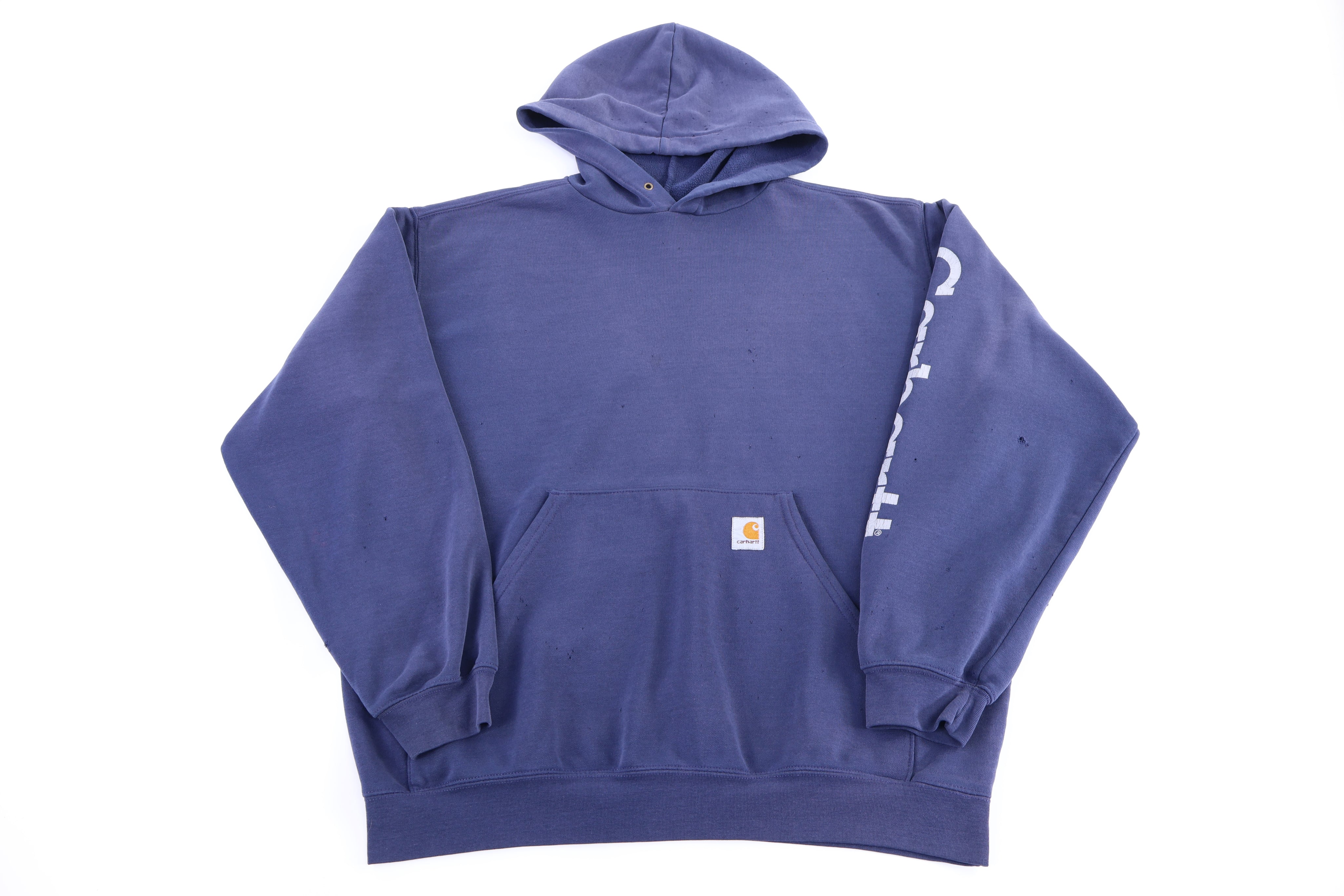 Carhartt Logo Patch Blue Pullover Hoodie