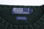 Polo by Ralph Lauren Embroidered Logo Green Knit Sweater