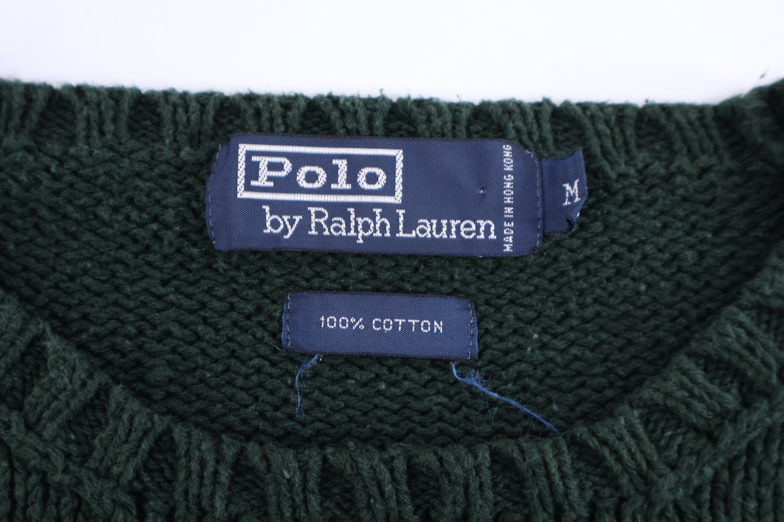 Polo by Ralph Lauren Embroidered Logo Green Knit Sweater