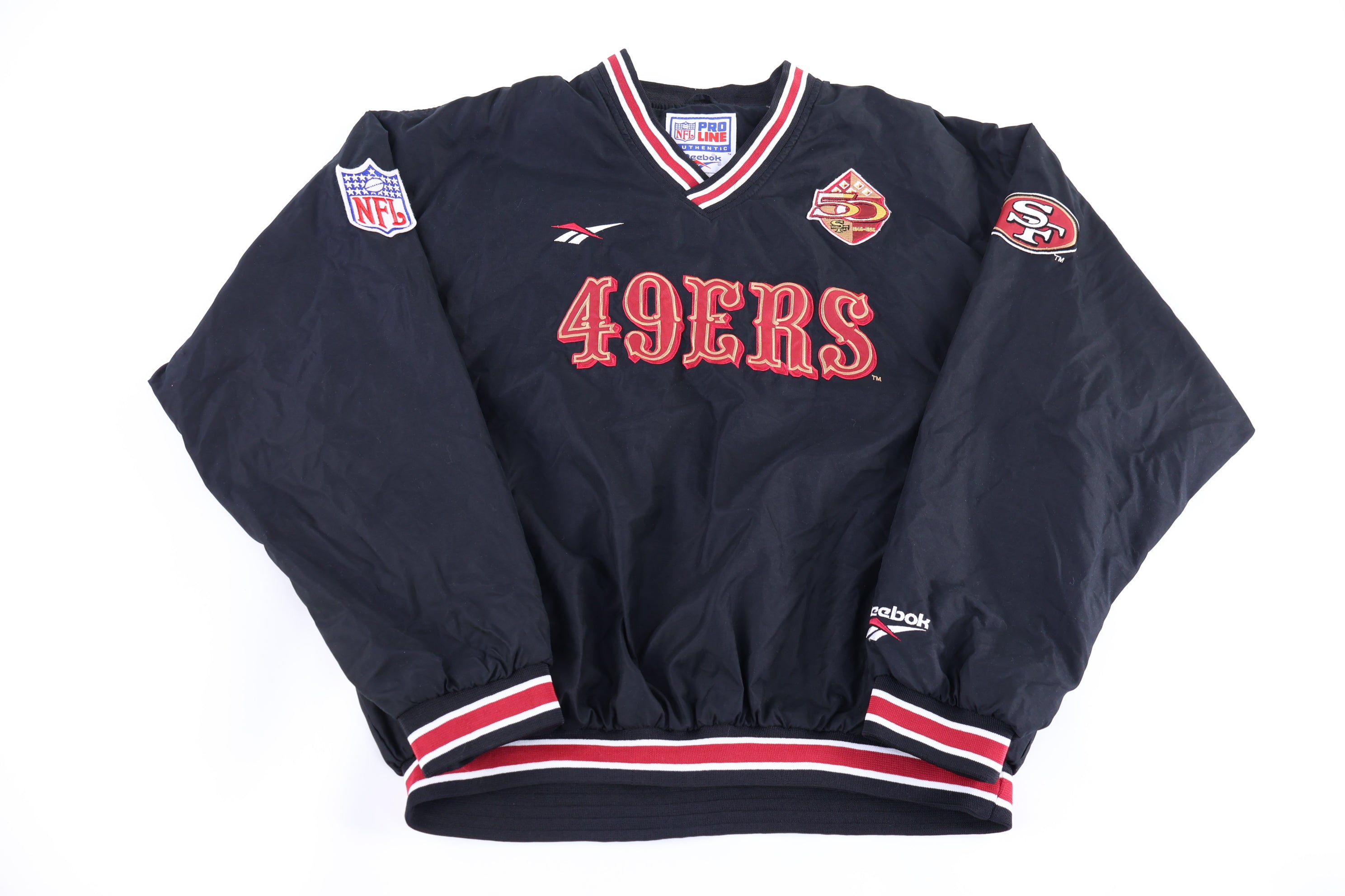 Vintage Reebok San Francisco 49ers Football Pullover Windbreaker