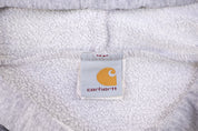 90's Carhartt Embroidered Logo Grey Pullover Hoodie