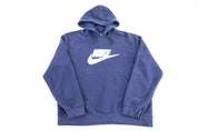 Vintage Nike Logo Graphic Navy Pullover Hoodie
