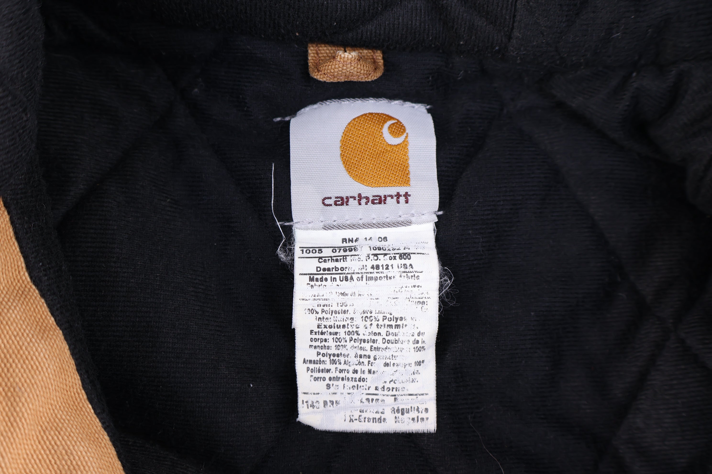 Carhartt Logo Patch Tan Full Zip Jacket
