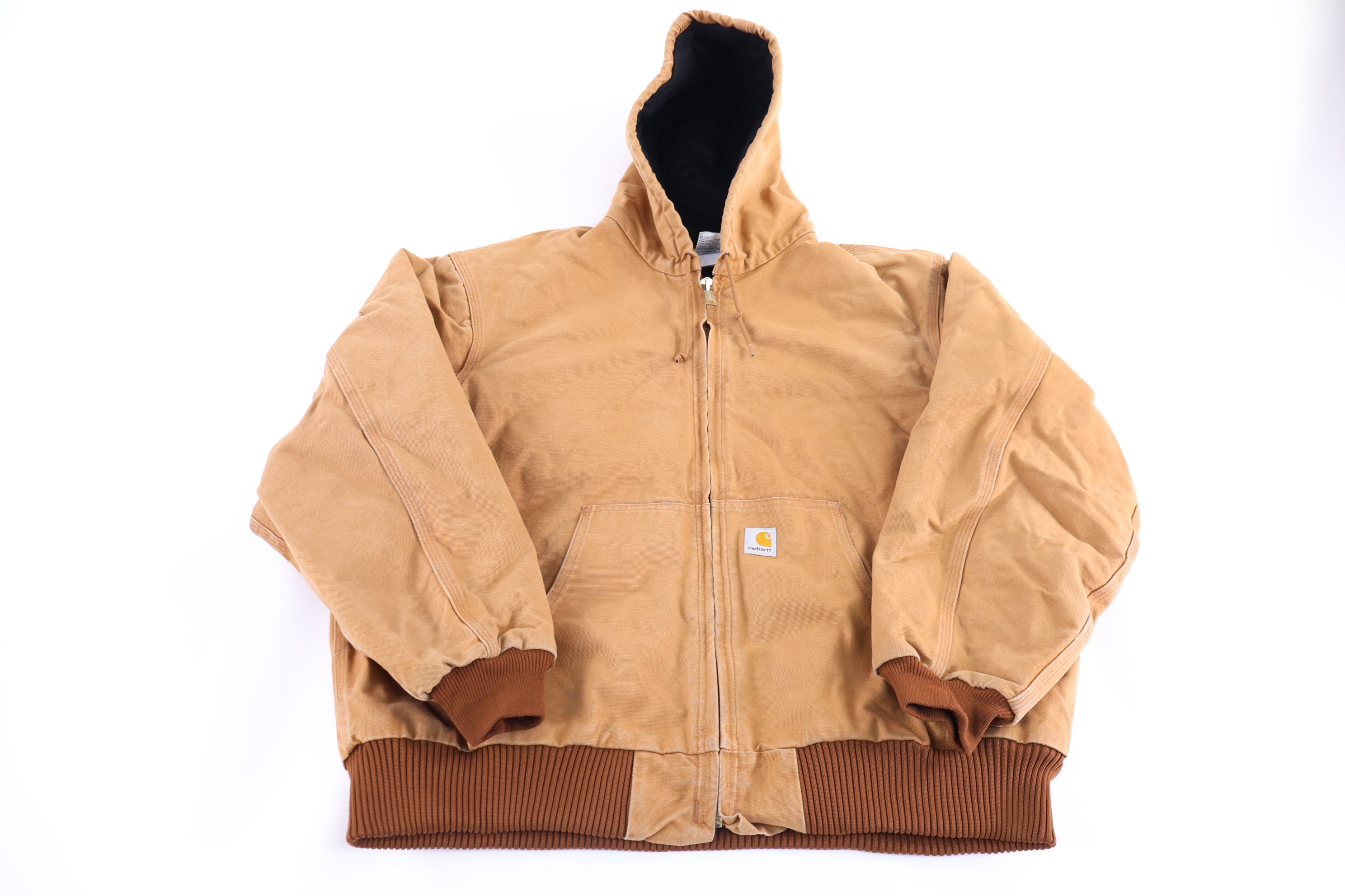 Carhartt Logo Patch Tan Full Zip Jacket