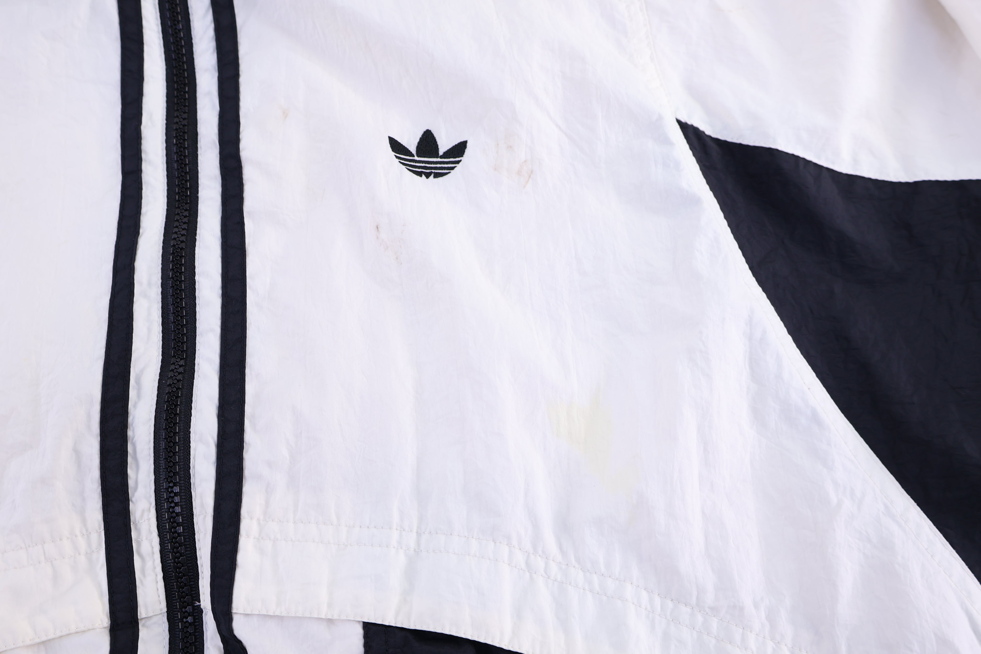 Vintage Adidas Embroidered Logo Full Zip Windbreaker Jacket