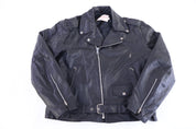 80's Excelled Black Leather Full Zip Jacket
