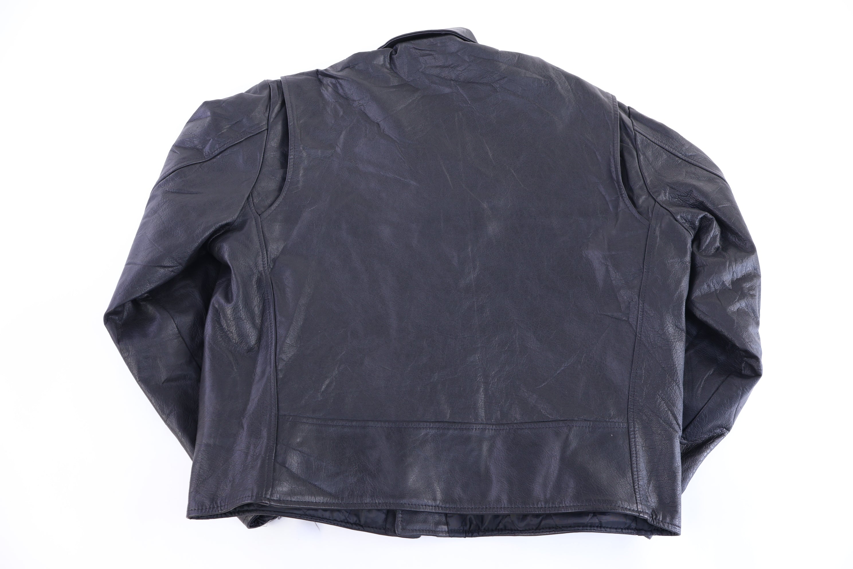 80's Excelled Black Leather Full Zip Jacket