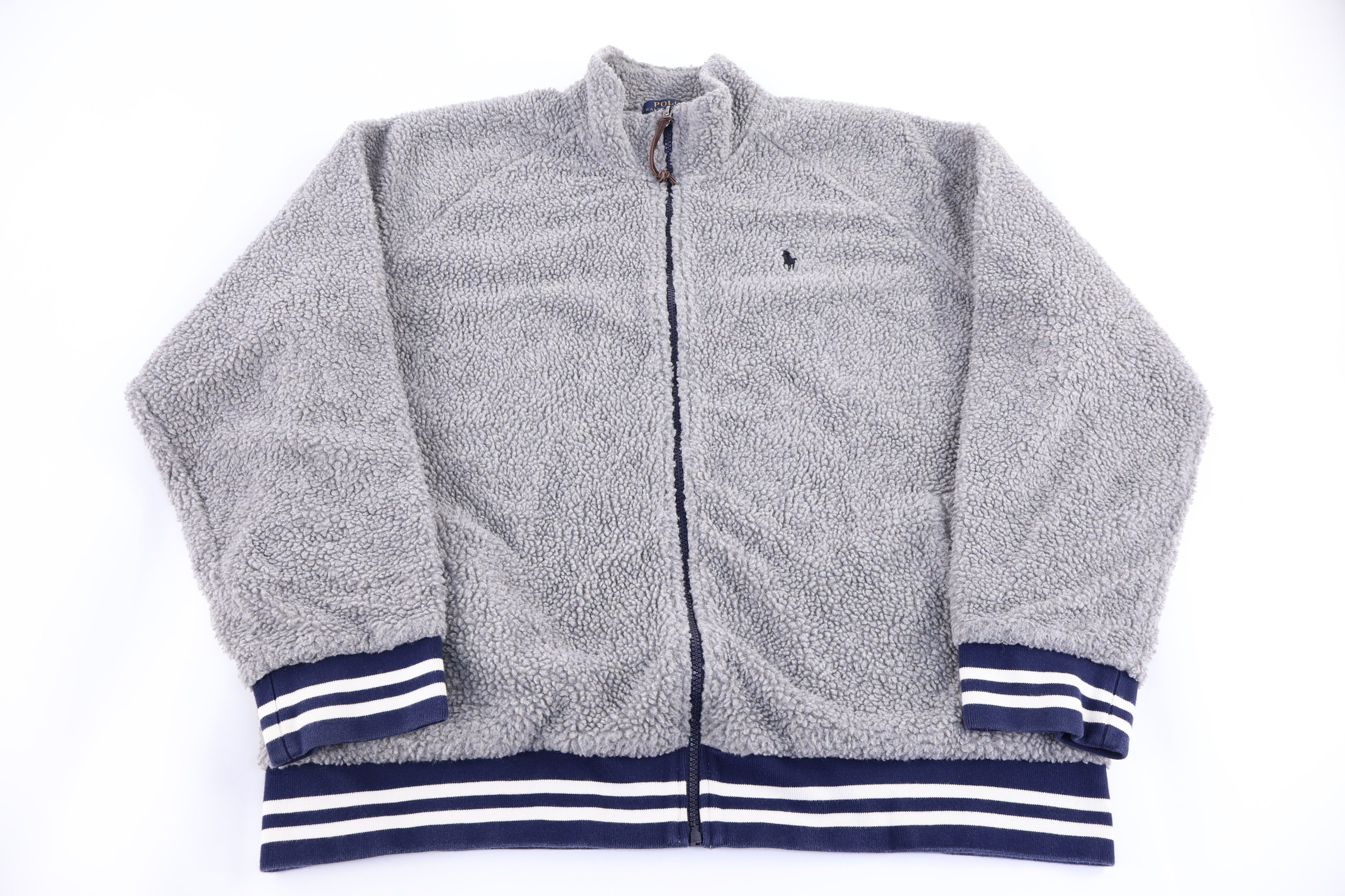 Polo Ralph Lauren Embroidered Logo Grey Full Zip Jacket
