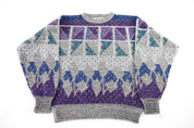 90's Michael Gerald Multipatterned Knit Sweater