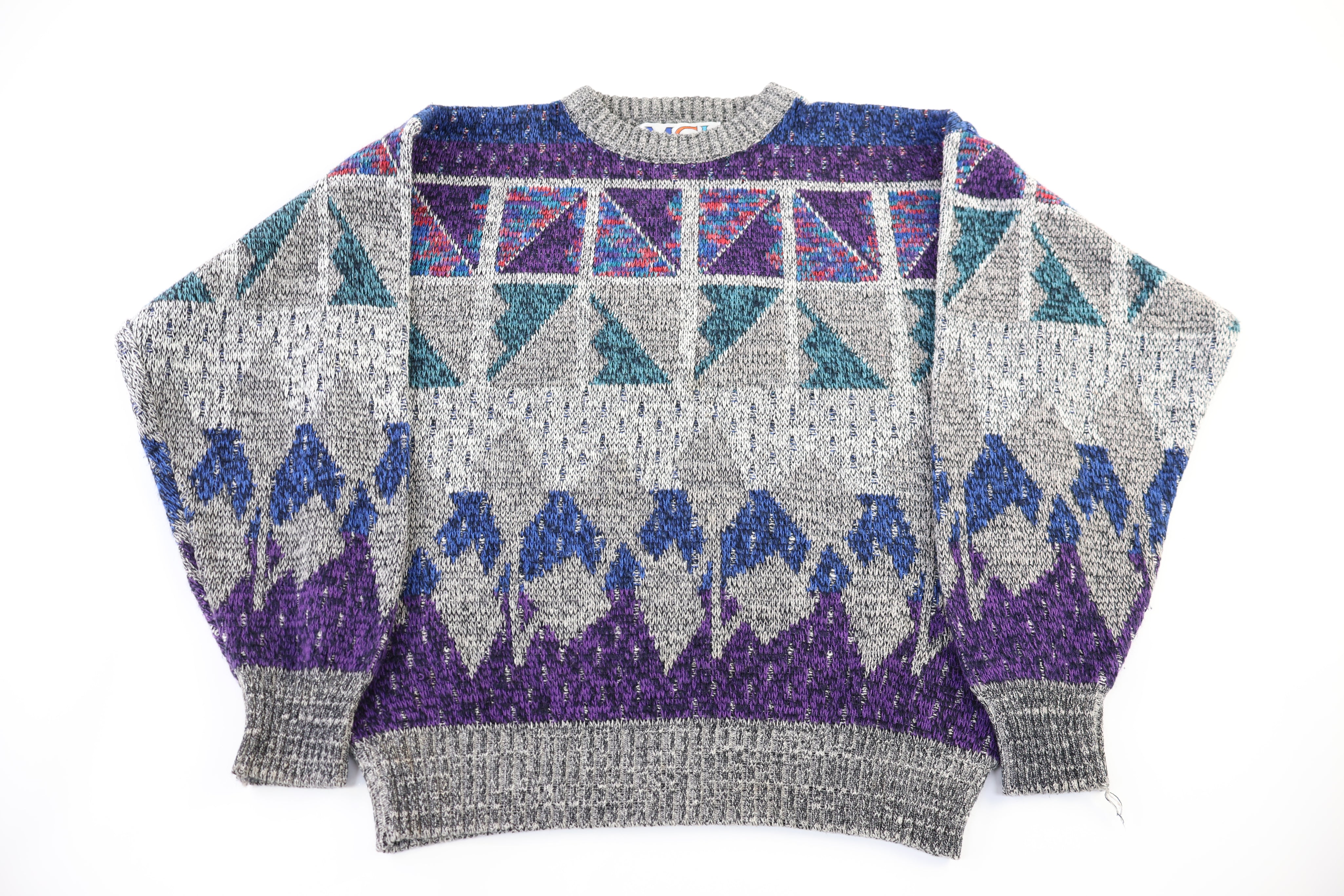90's Michael Gerald Multipatterned Knit Sweater