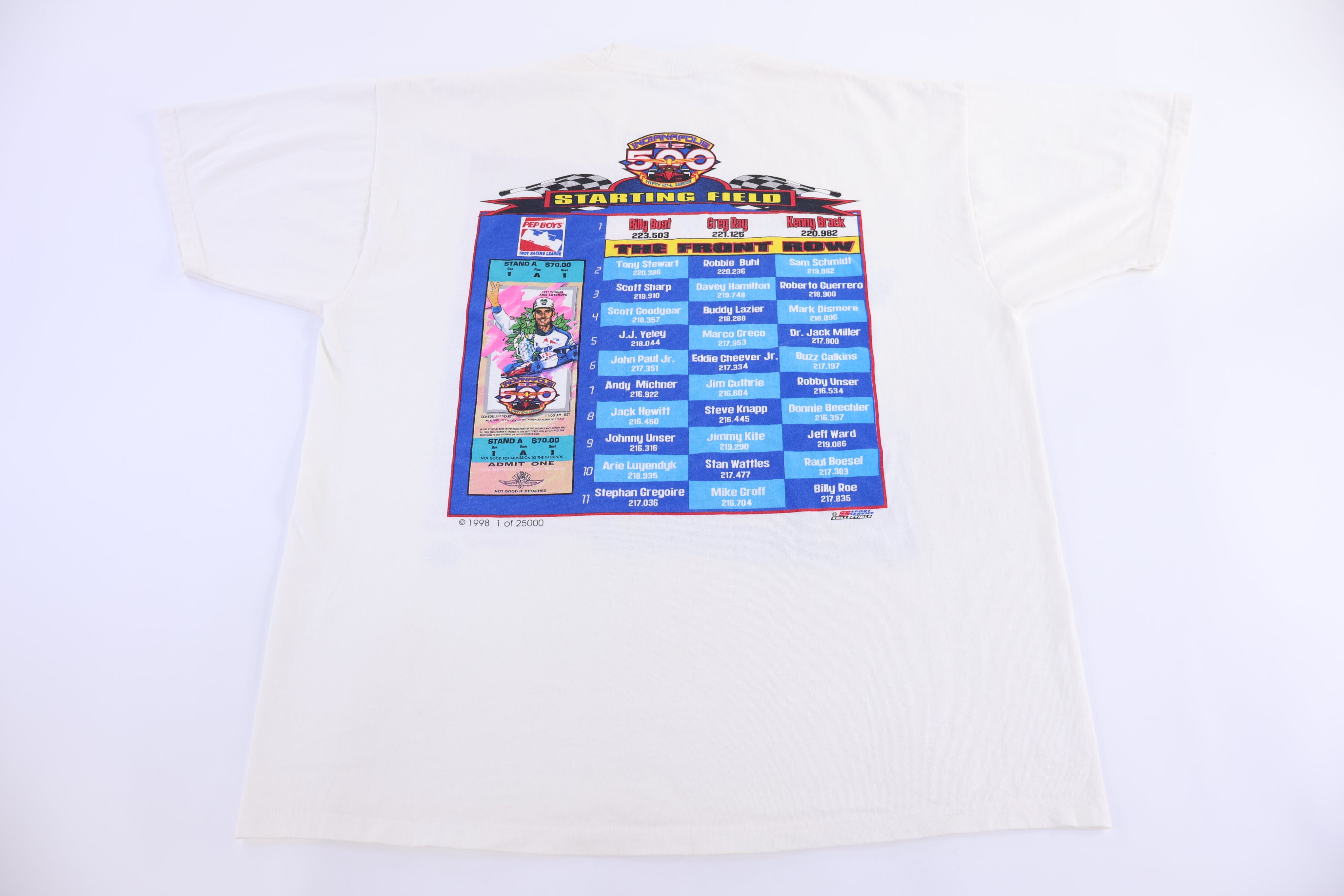 1998 Indianapolis Motor Speedway T-shirt