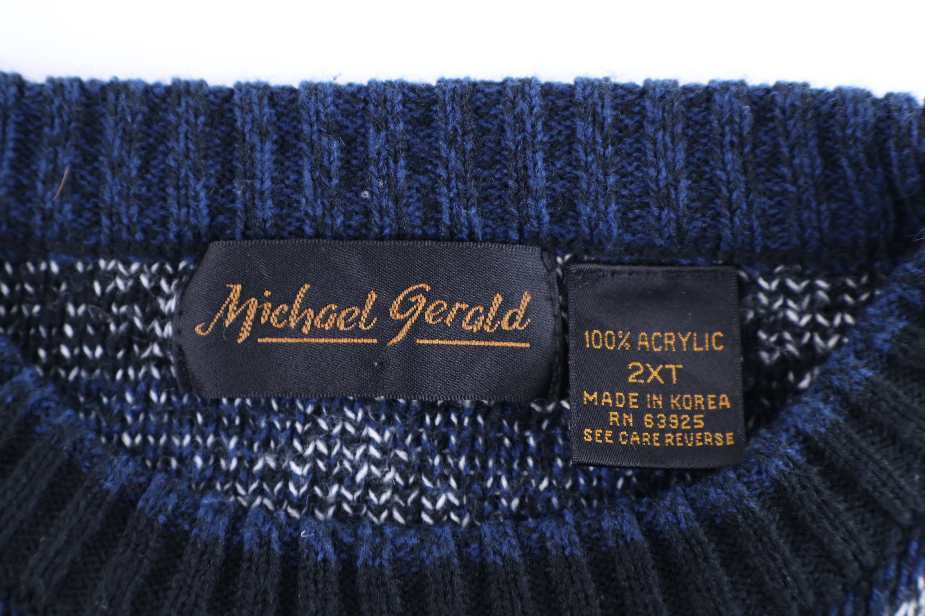 90's Michael Gerald Multipattern Knit Sweater