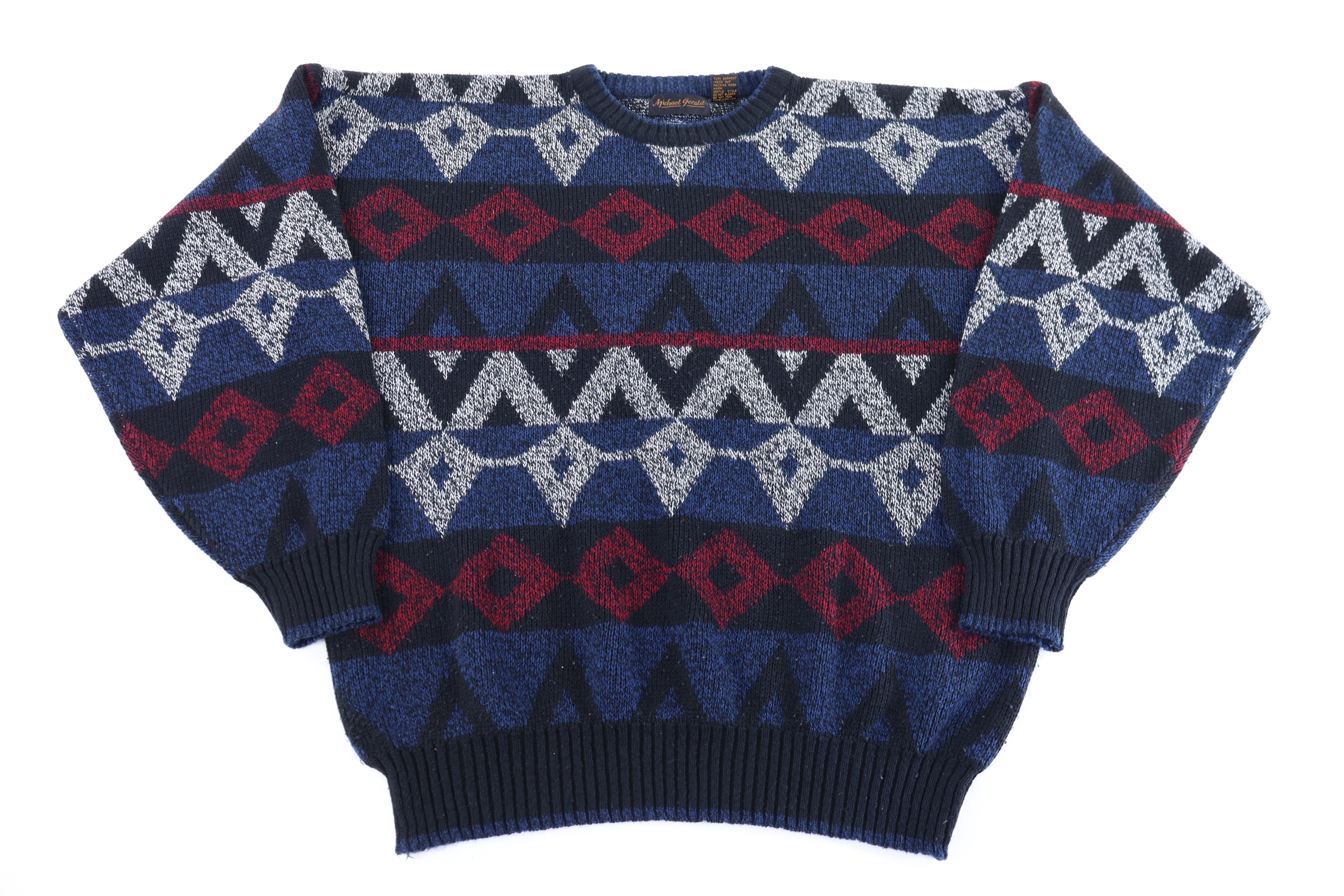 90's Michael Gerald Multipattern Knit Sweater