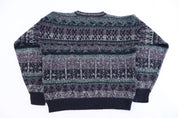 Vintage Bugle Boy Multipattern Knit Sweater