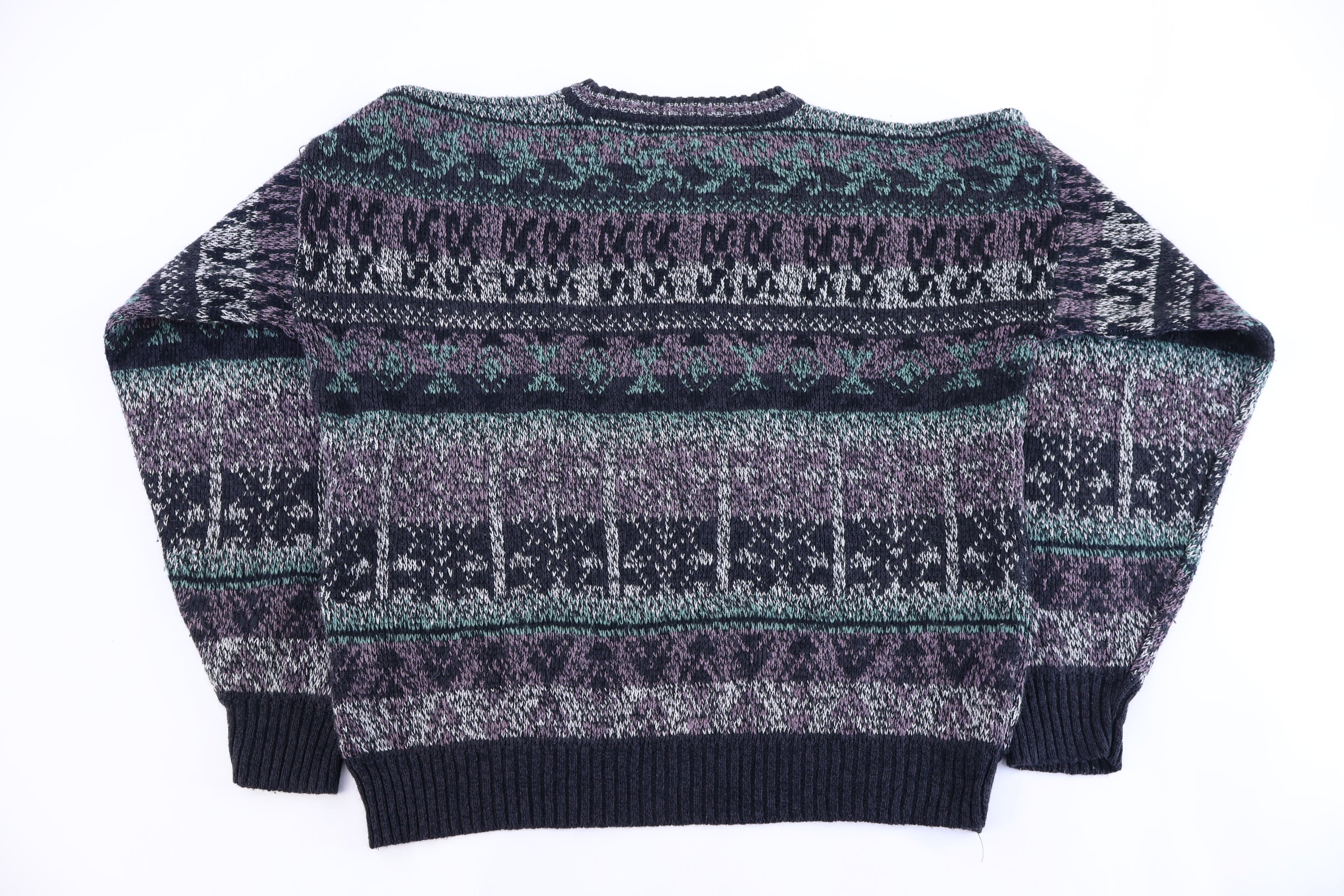 Vintage Bugle Boy Multipattern Knit Sweater