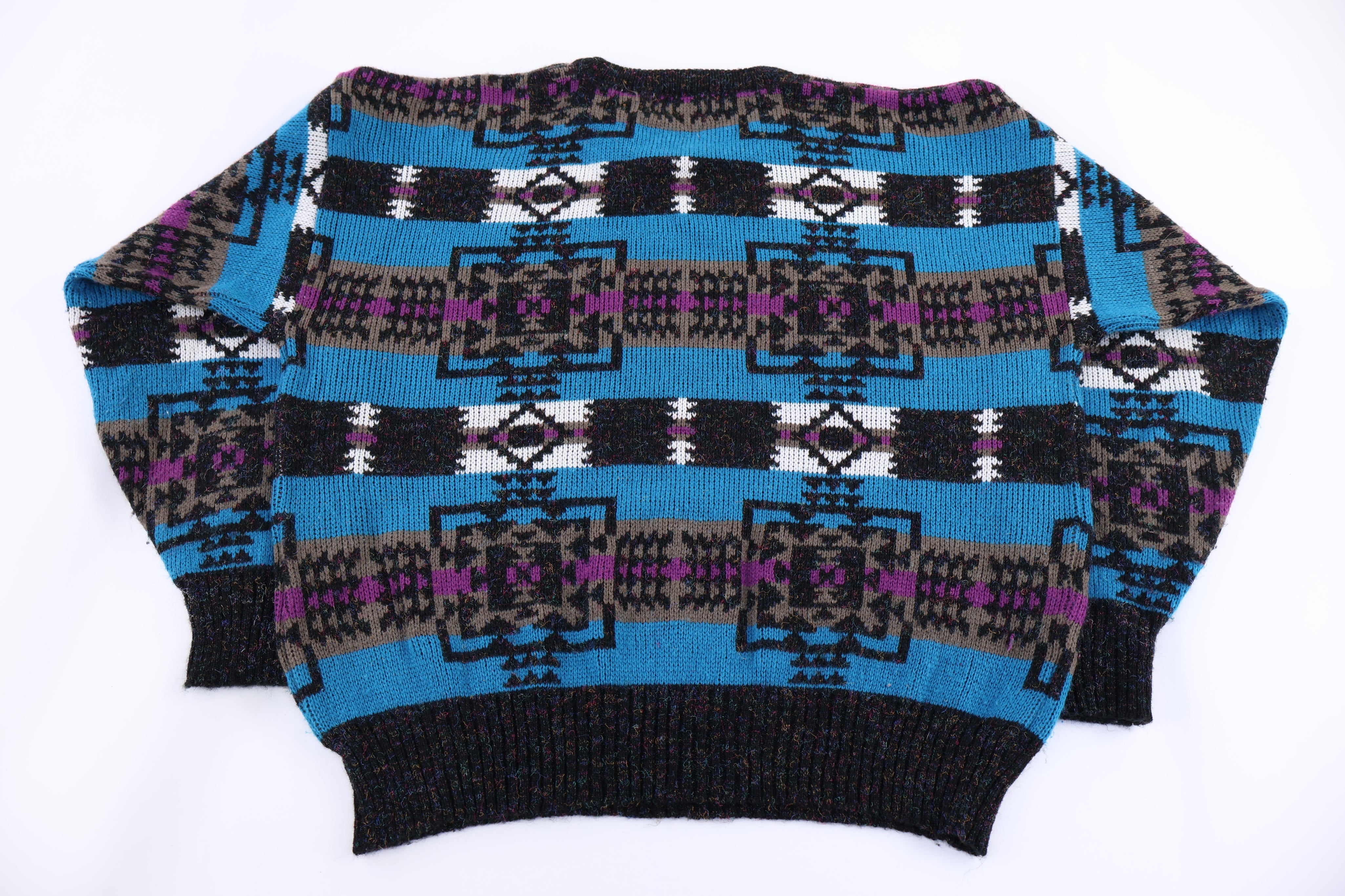 90's Penn's Landing Multipattern Knit Sweater