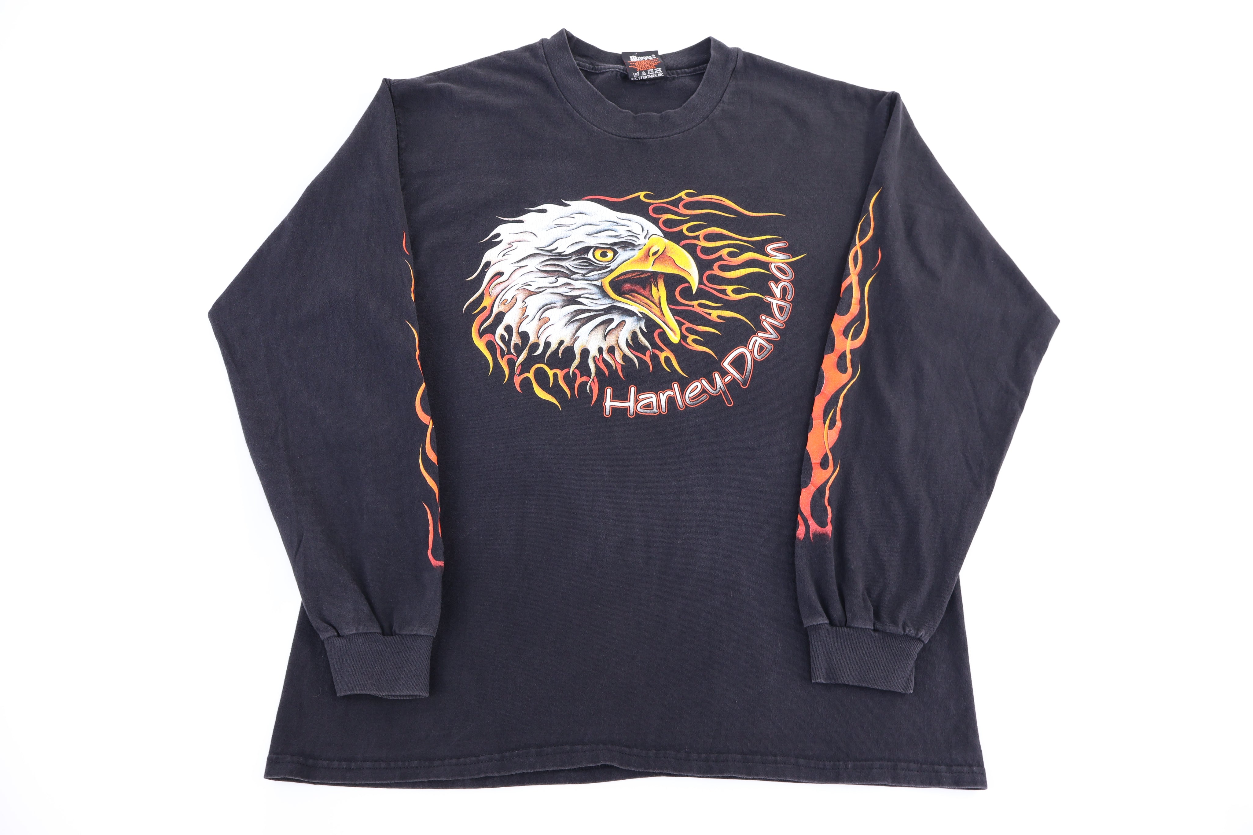1997 Harley Davidson Motorcycles Flames LS T-shirt