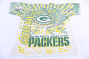 90's Green Bay Packers All Over Graphic T-shirt