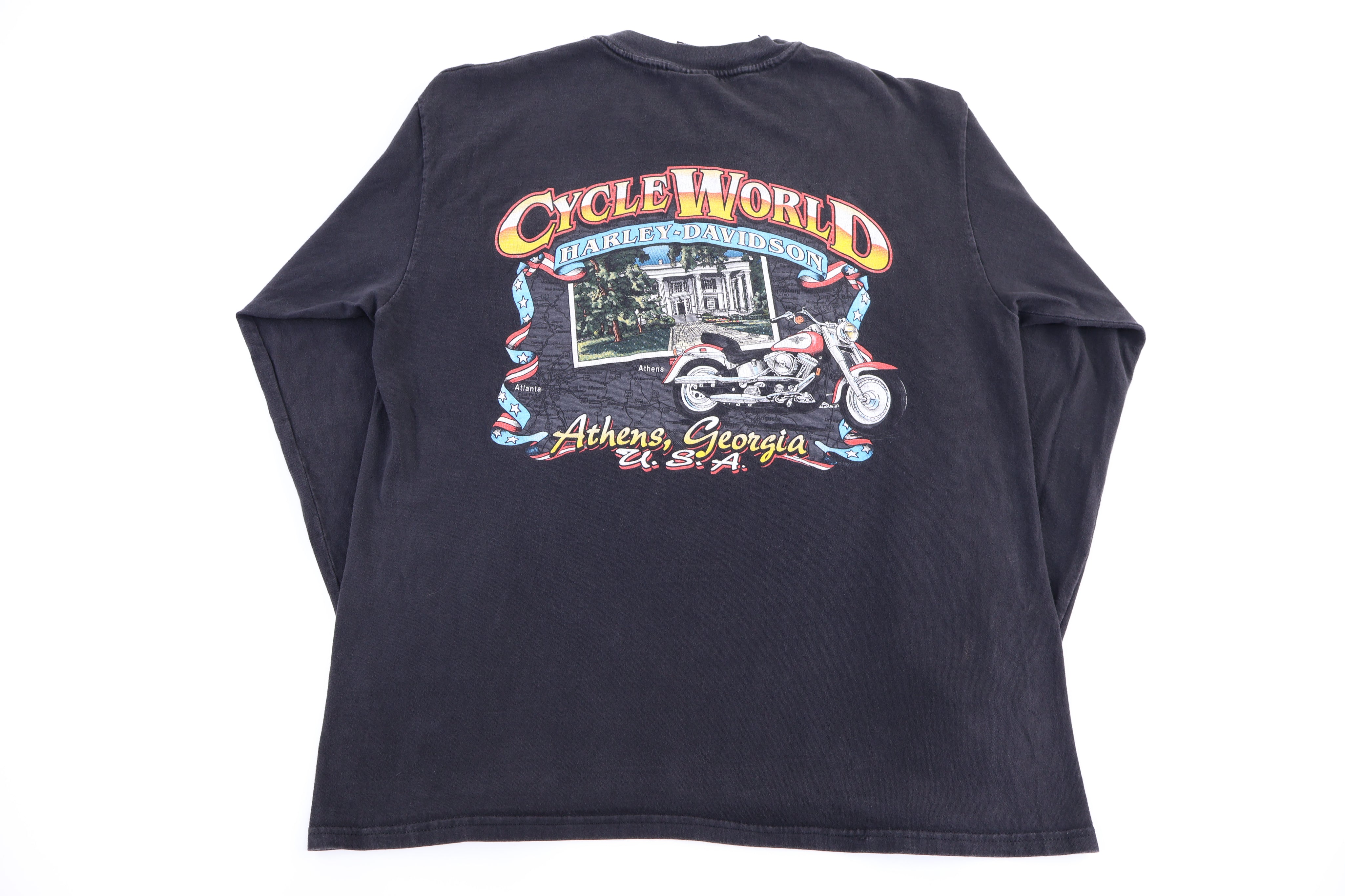1997 Harley Davidson Motorcycles Flames LS T-shirt