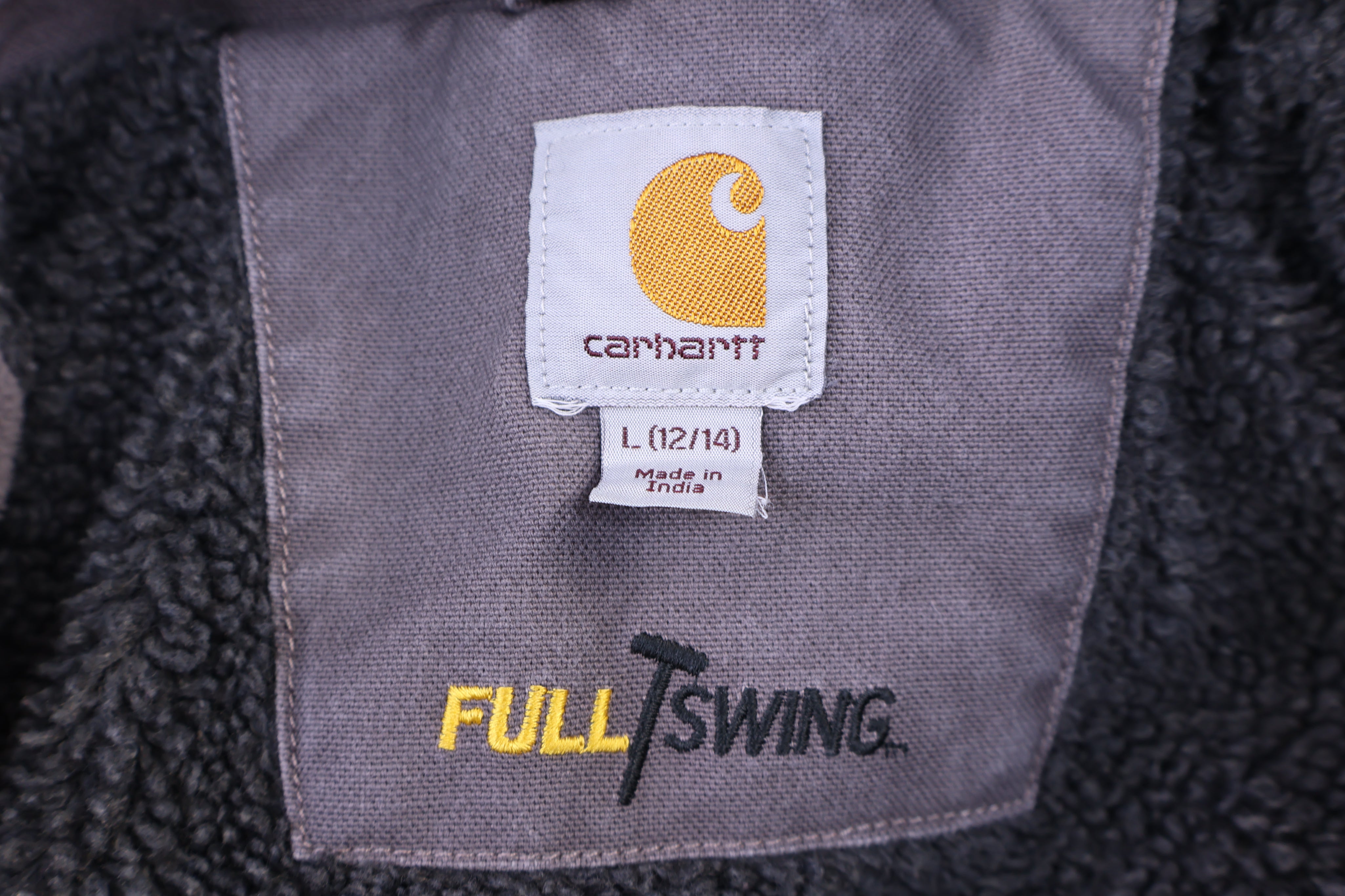 Women's Carhartt Logo Patch Grey Full Zip Jacket